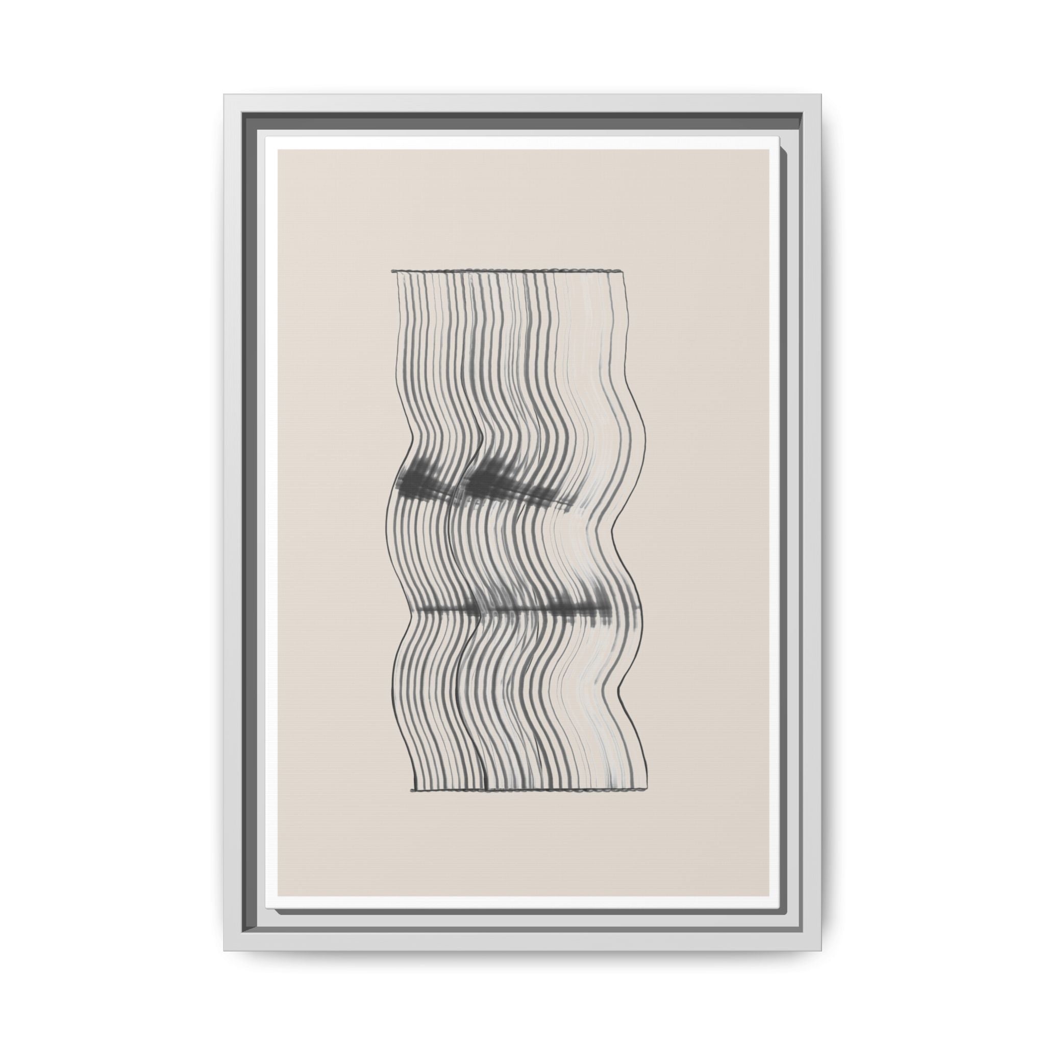 Velvet Ripple Linework Flow - Framed