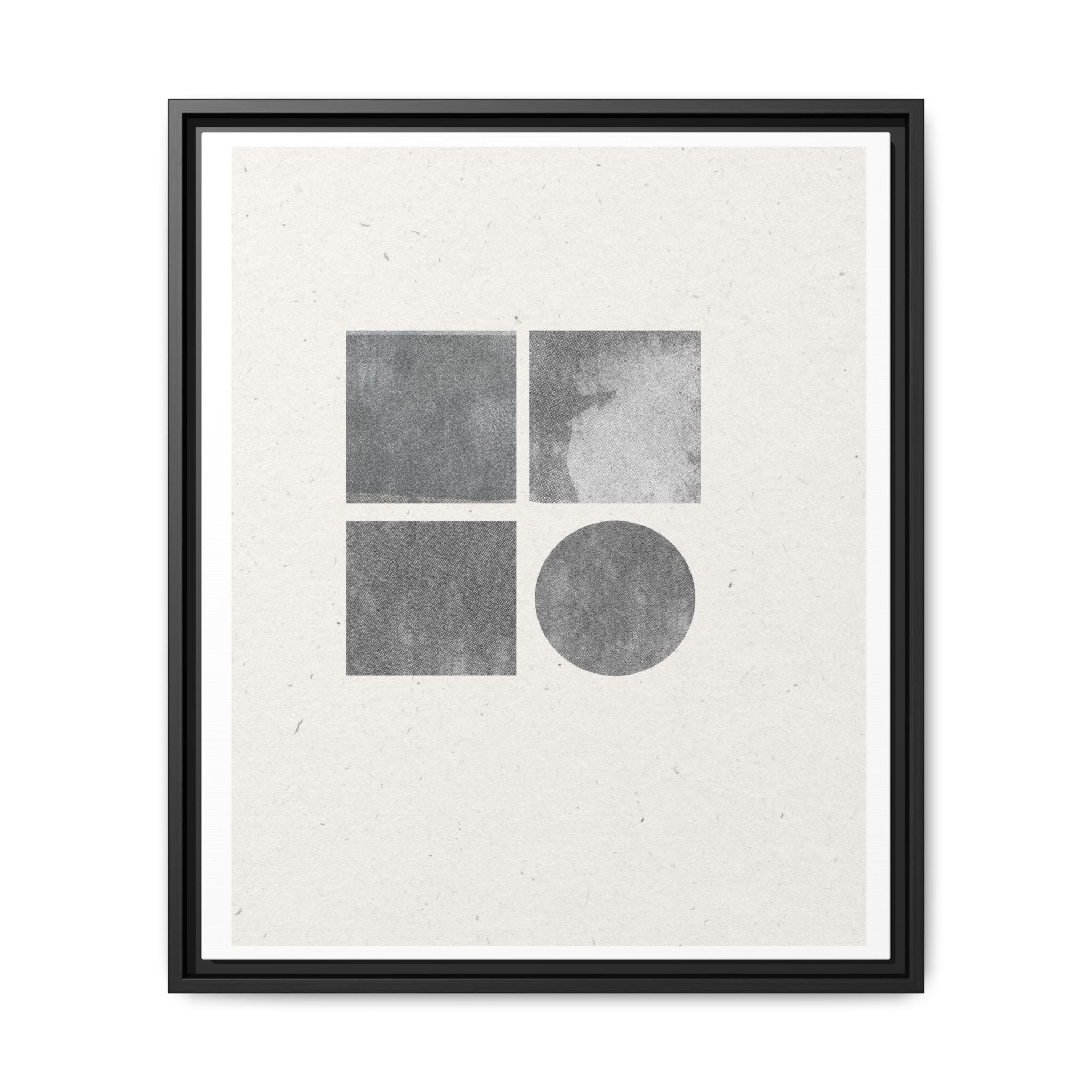 Muted Geometry Quartet - Framed