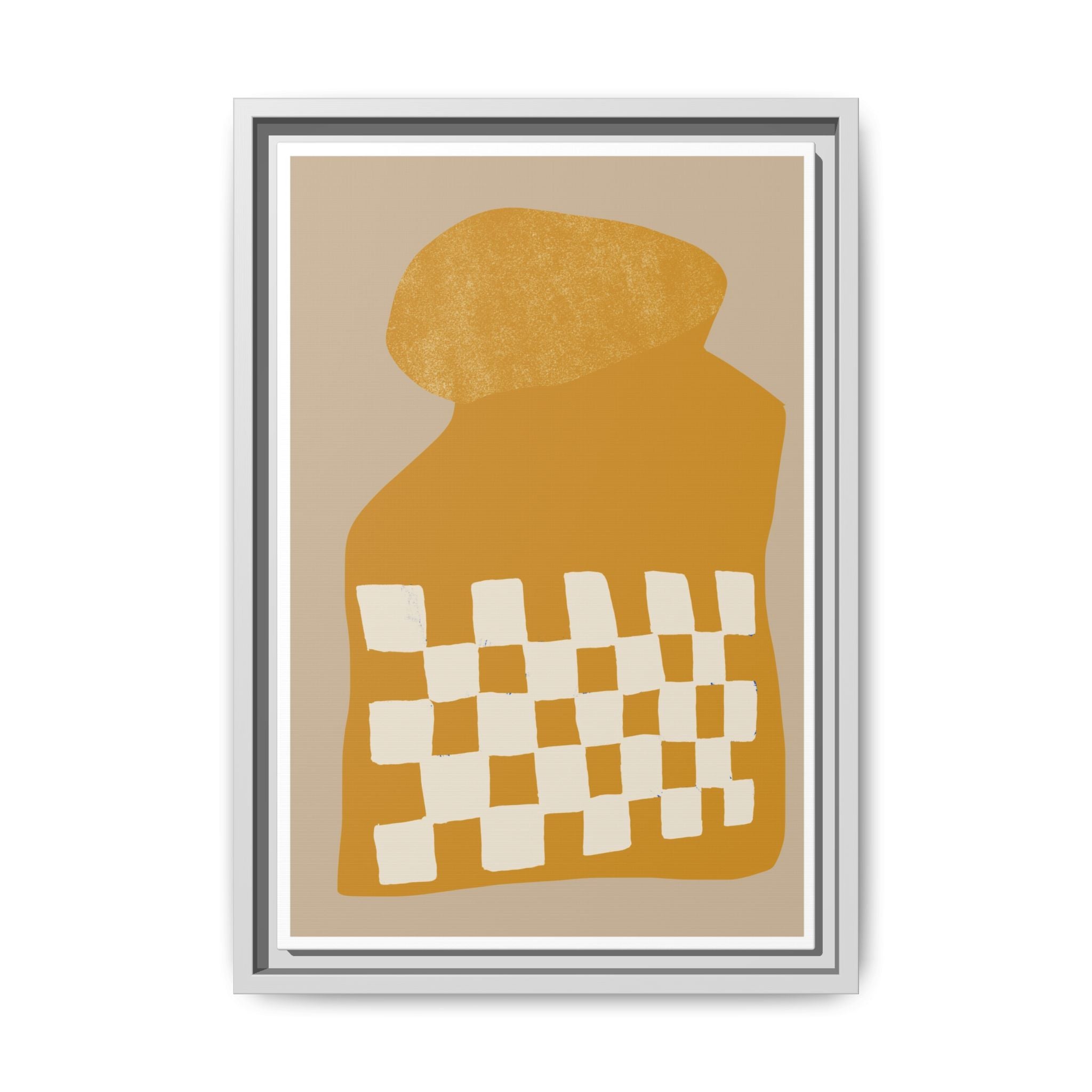 Golden Mosaic Bloom - Framed