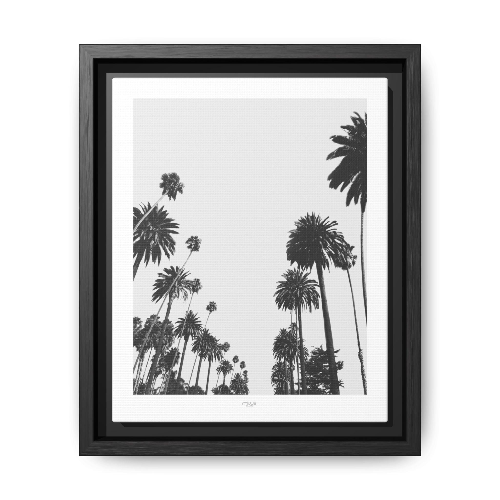 Midnight Palm Reverie - Framed
