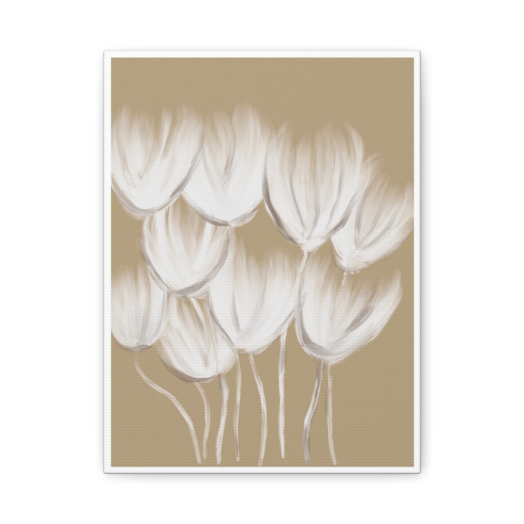 Ivory Petal Stillness - Canvas
