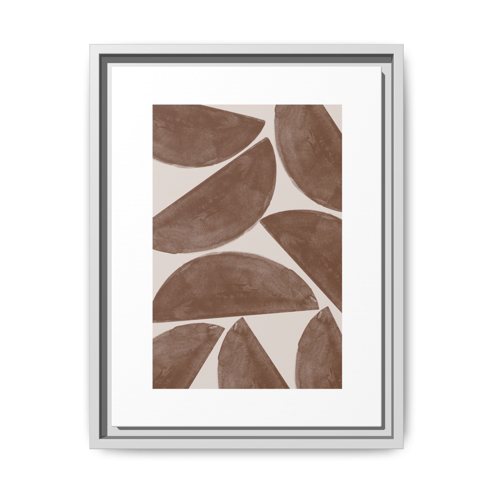 Terracotta Crescent Rhythm - Framed