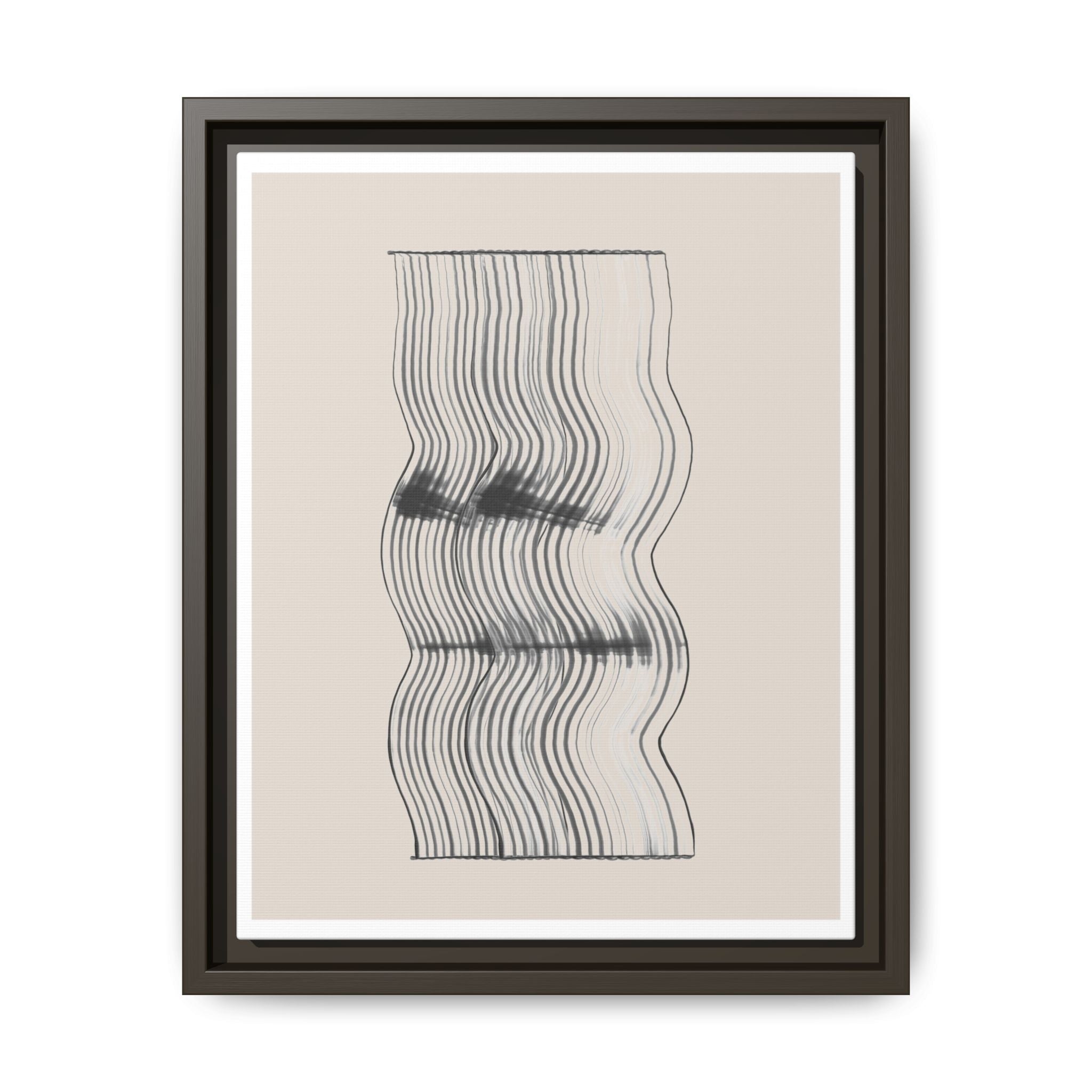 Velvet Ripple Linework Flow - Framed
