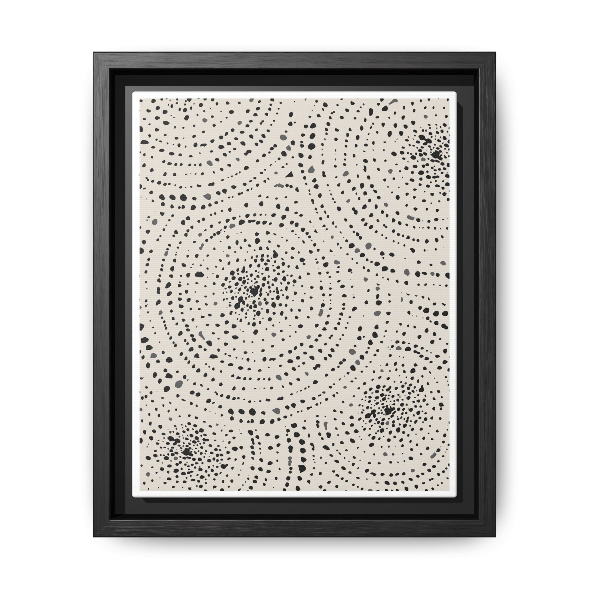 Celestial Pebble Drift Patterns - Framed