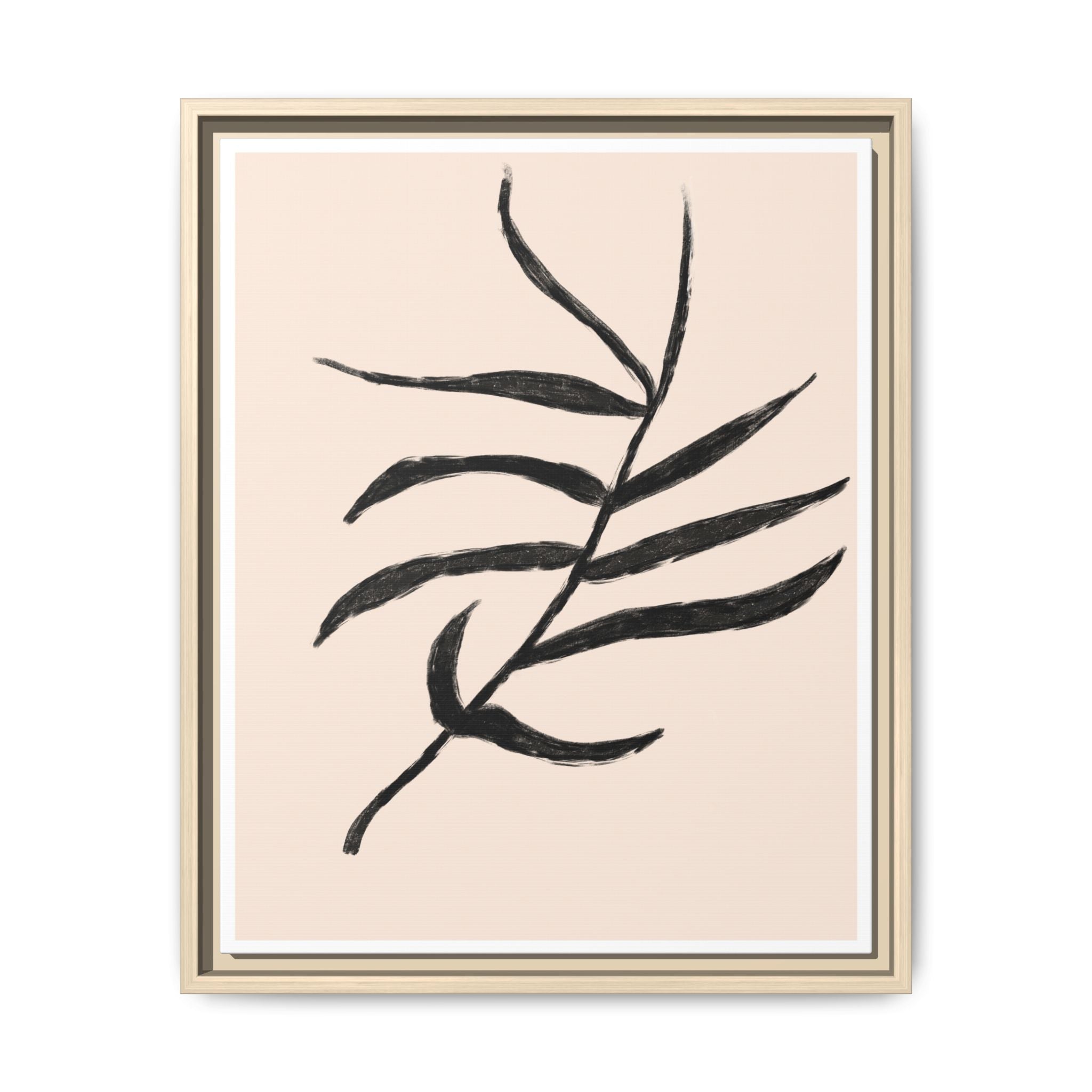 Ebony Frond Drift - Framed