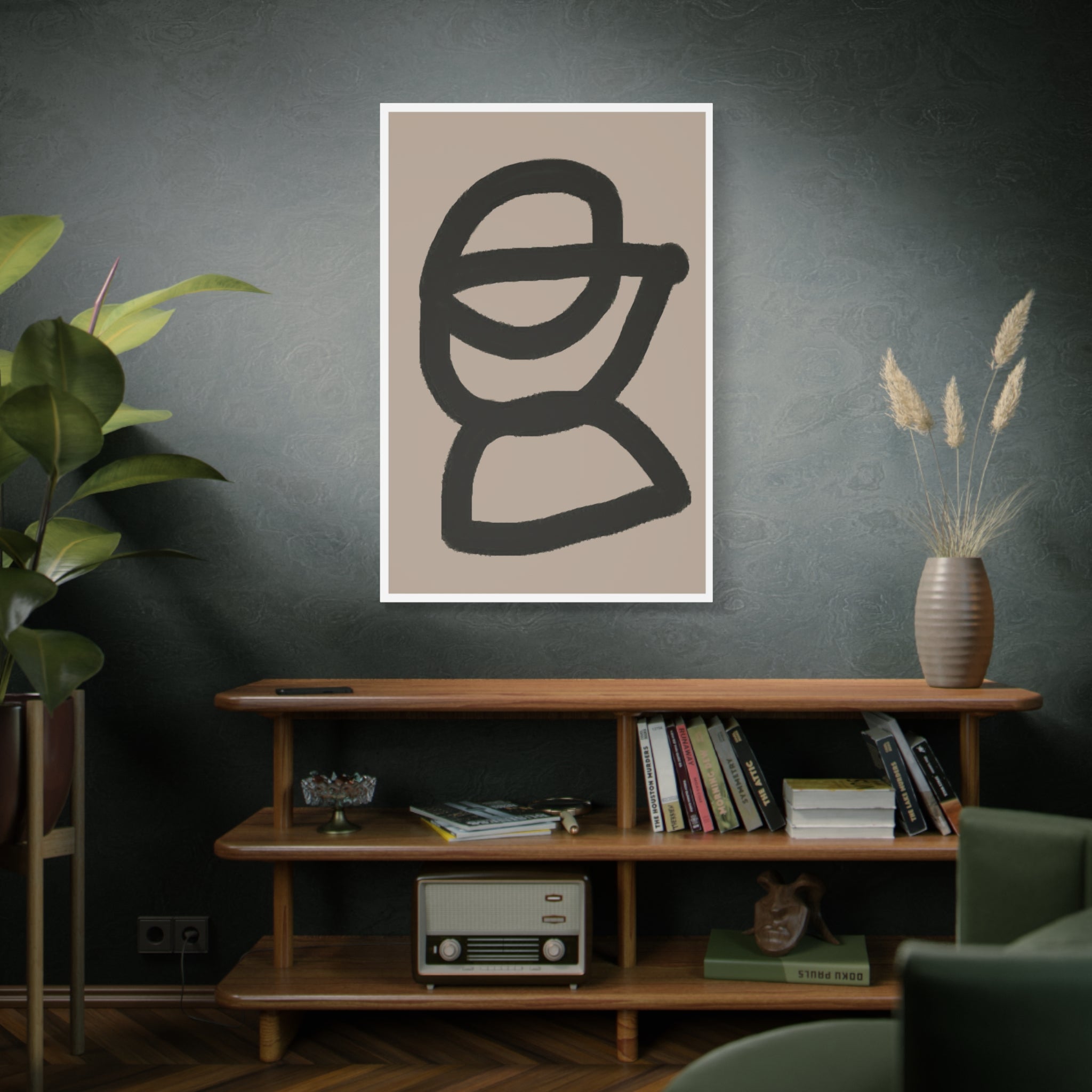Noir Orbit Silhouette - Canvas