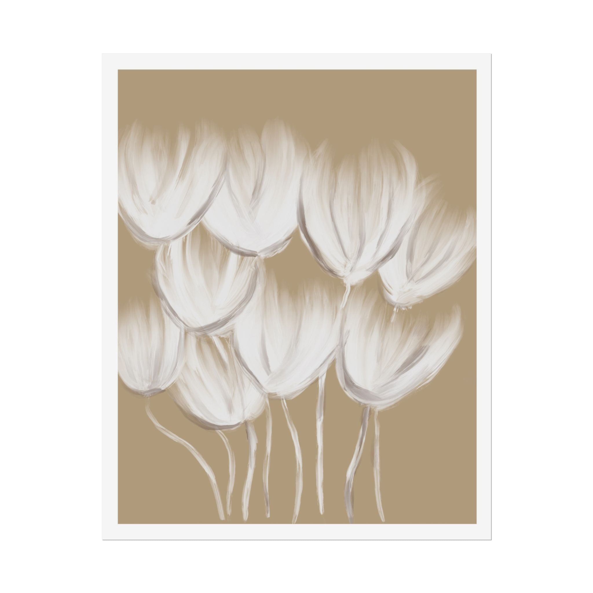 Ivory Petal Stillness - Poster