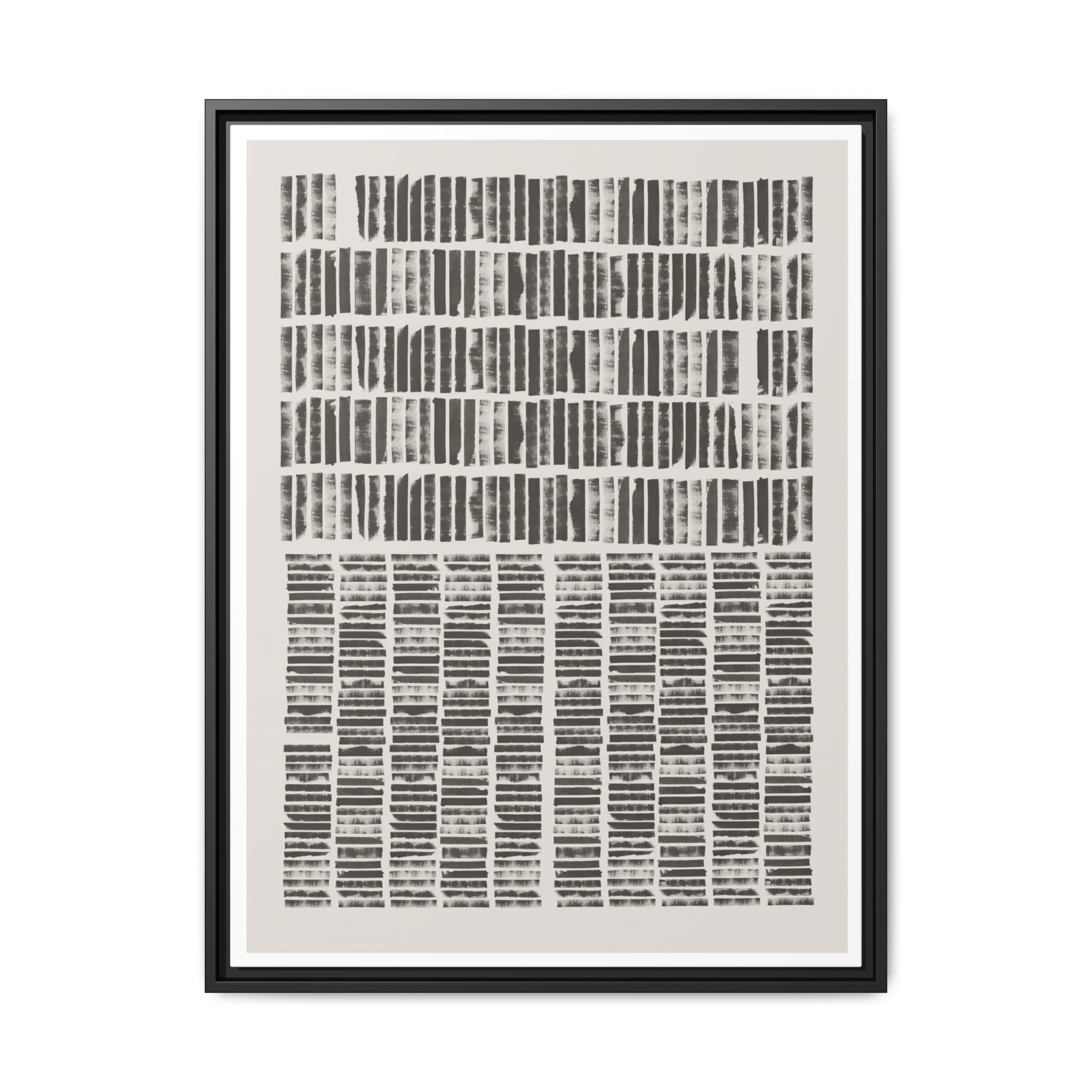 Shadow Rhythm Columns - Framed
