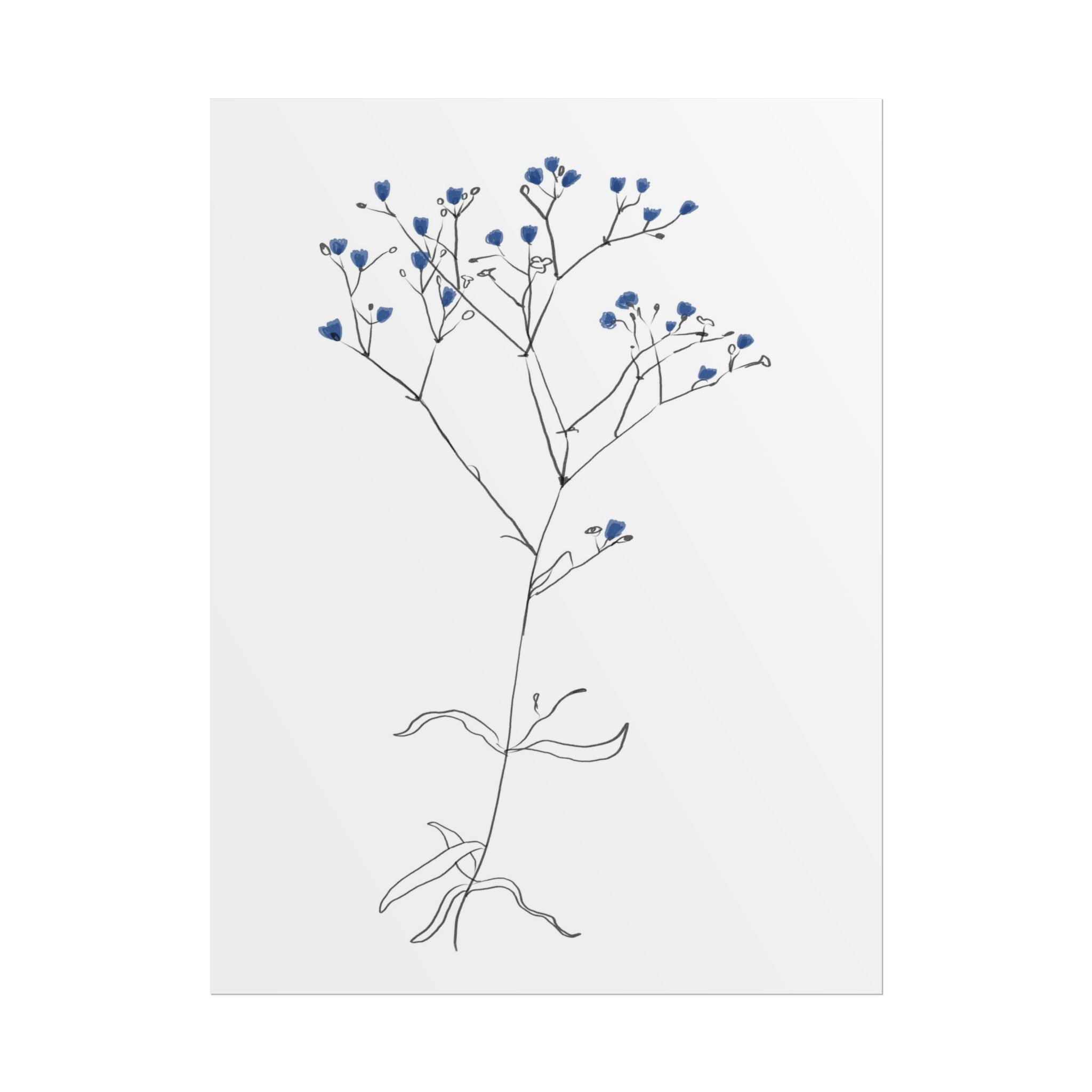 Blue Meadow Whisper - Poster