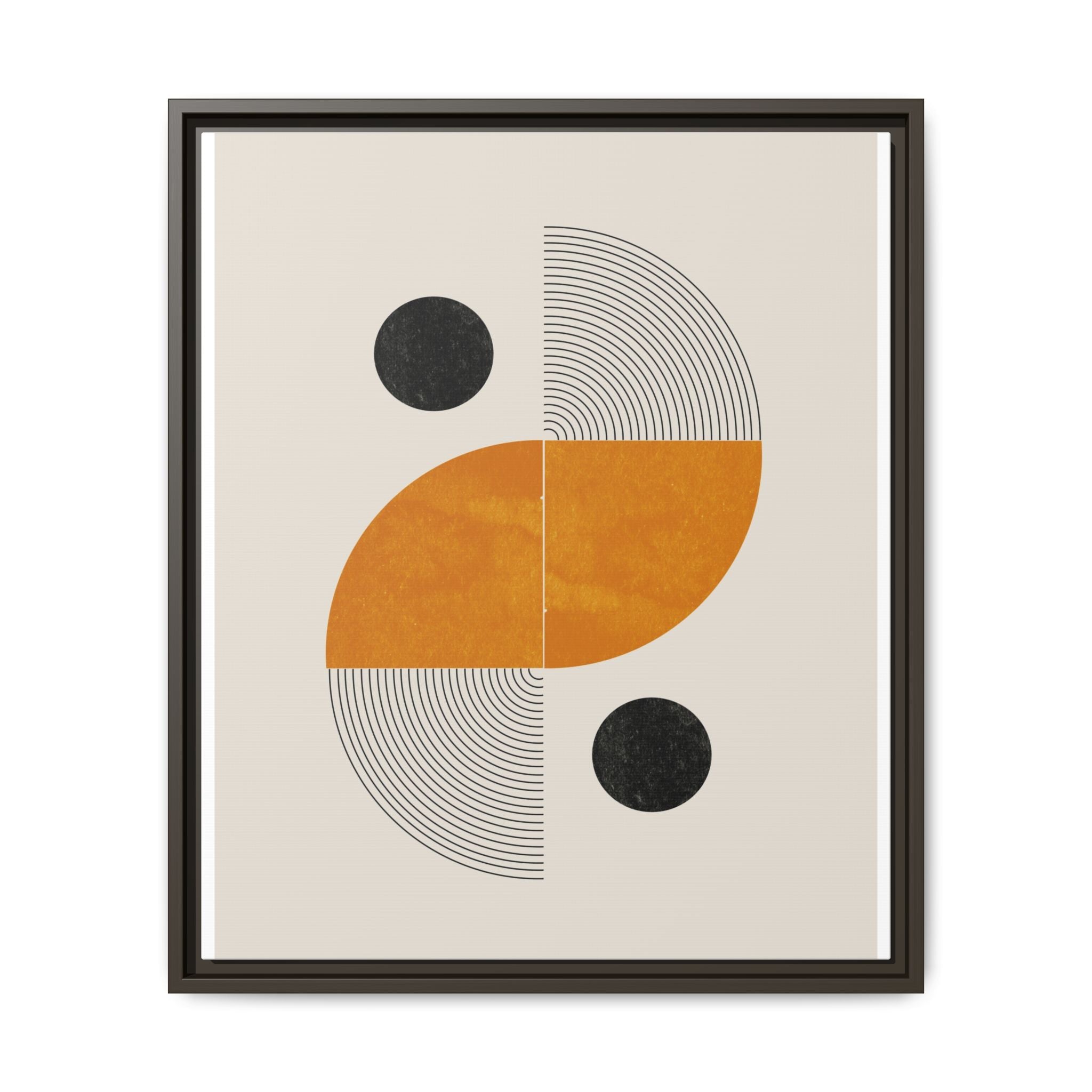 Amber Orbit Balance - Framed