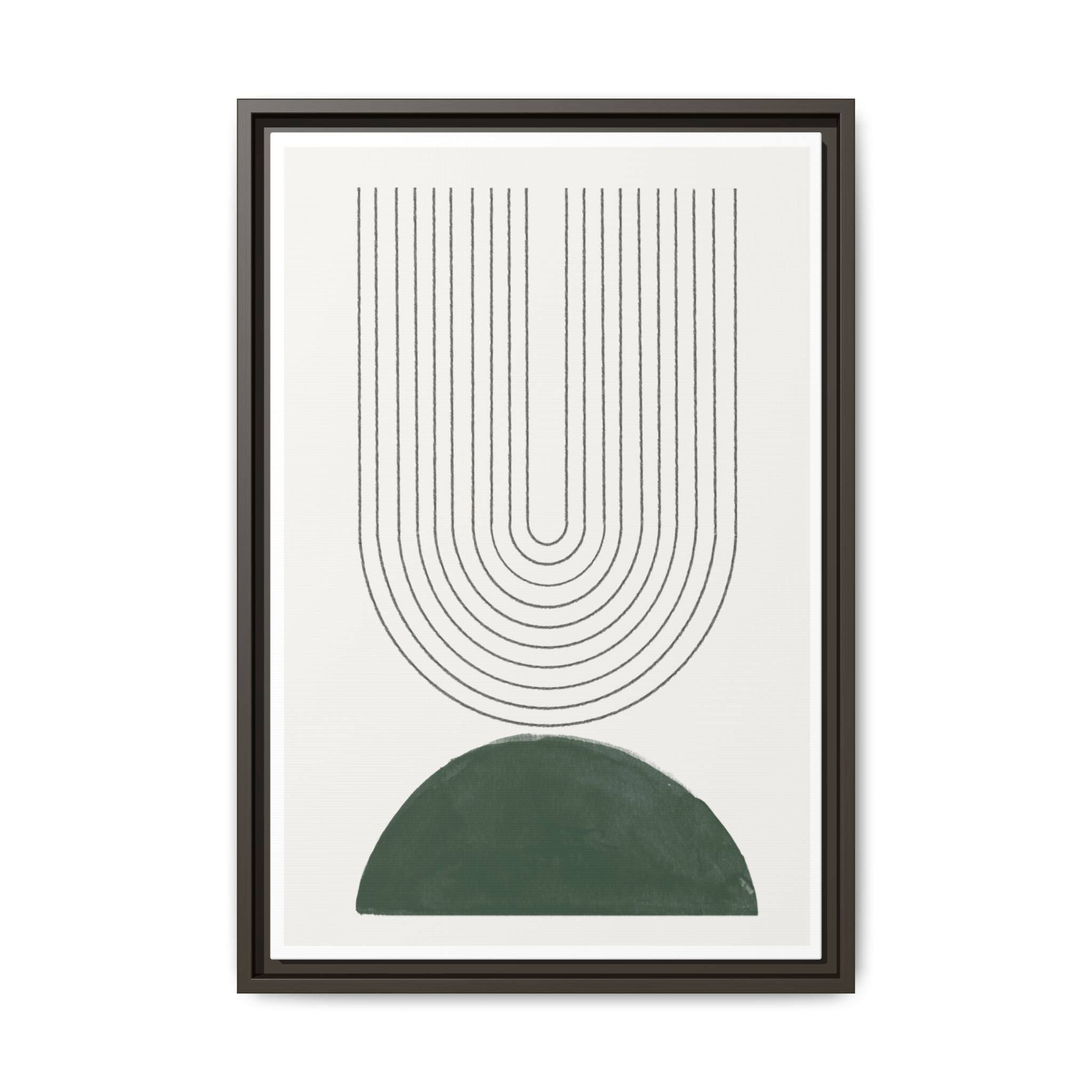 Emerald Echo Pathways - Framed