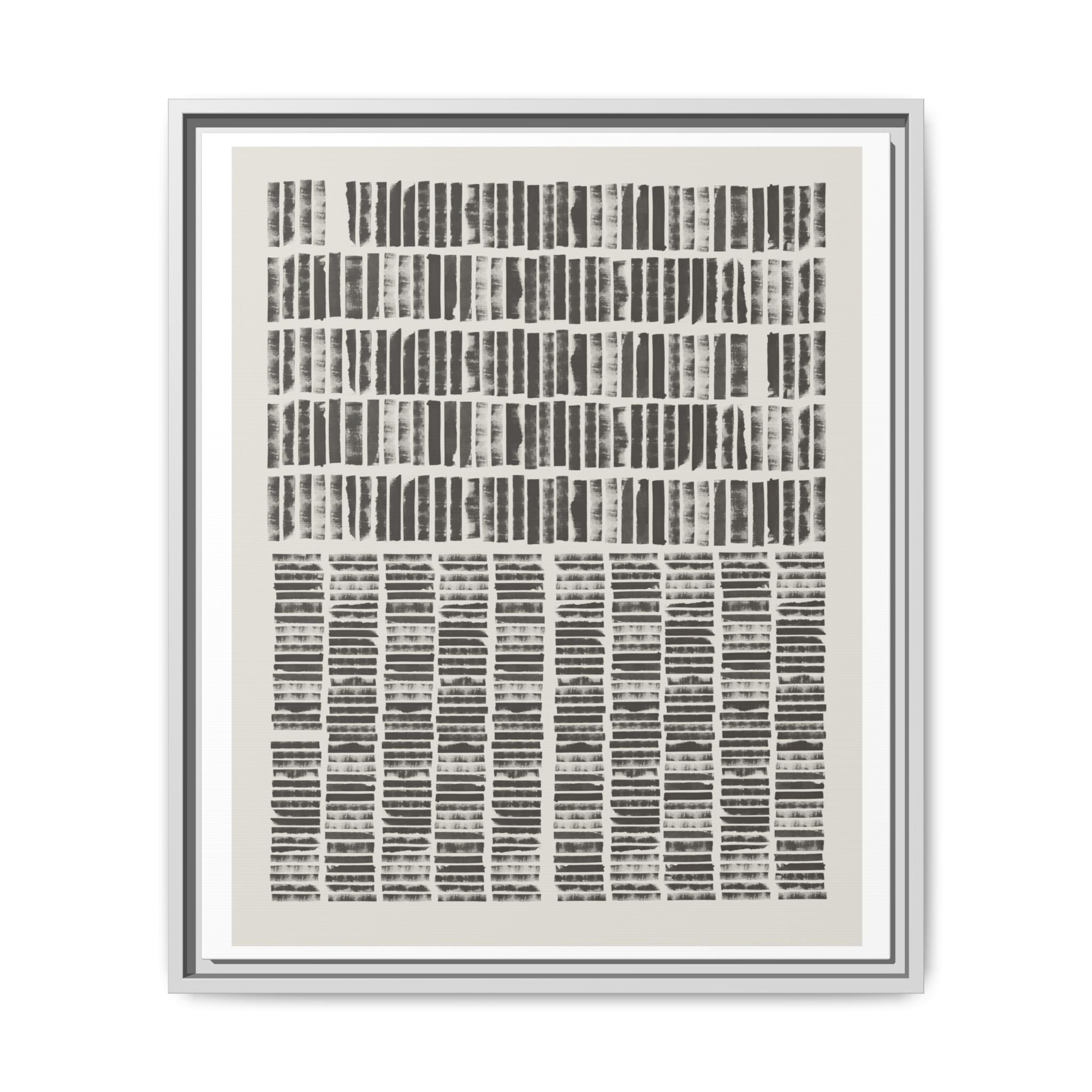 Shadow Rhythm Columns - Framed