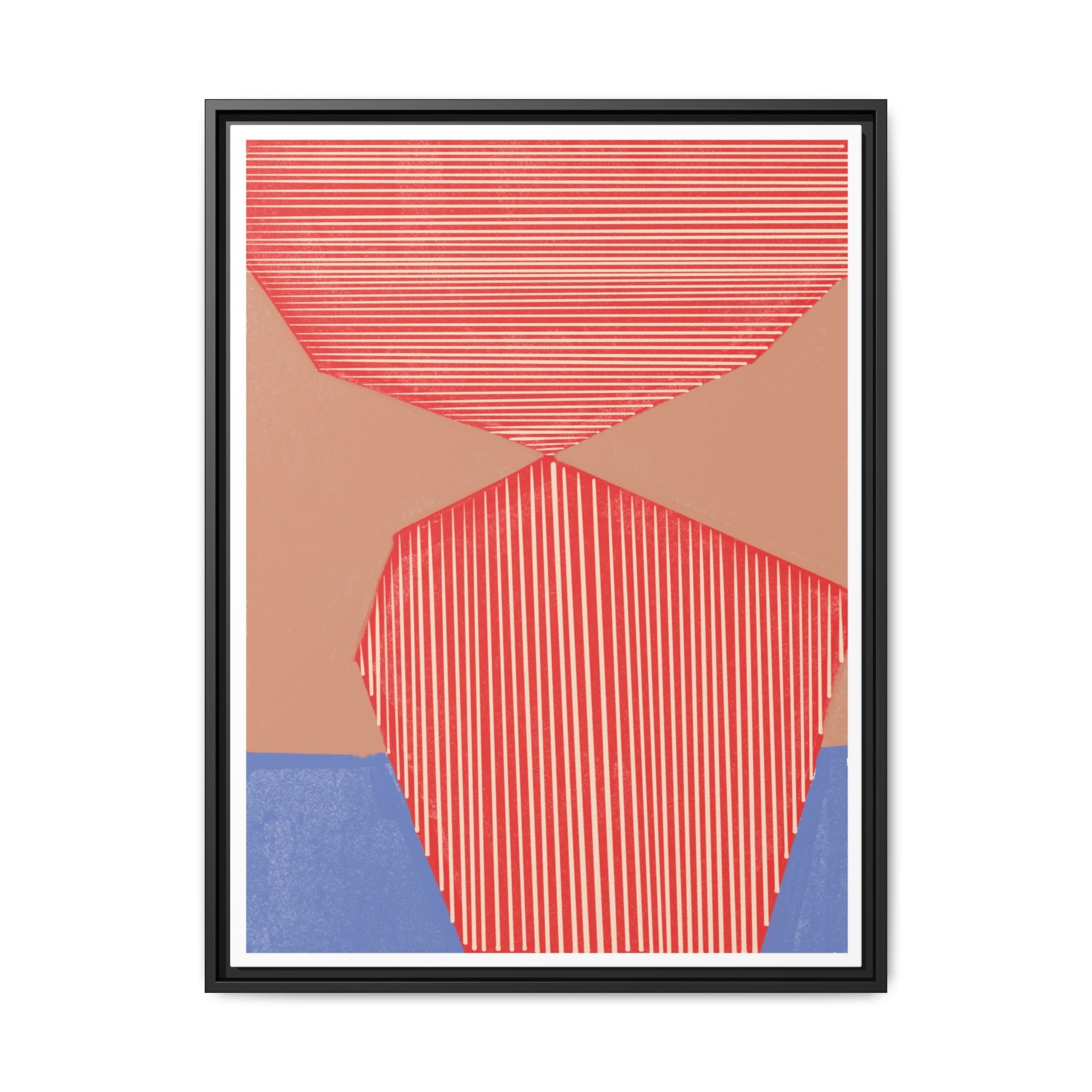 Crimson Axis Drift - Framed
