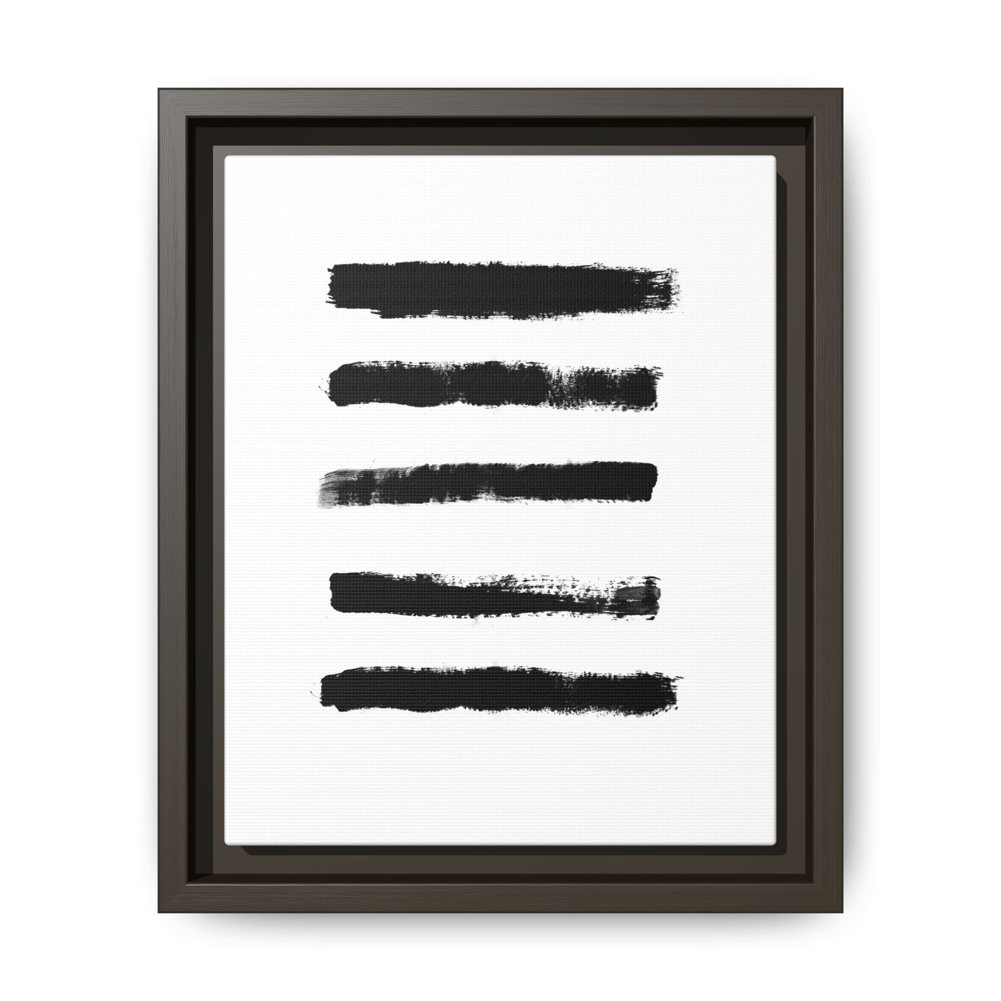 Obsidian Silence Strokes - Framed