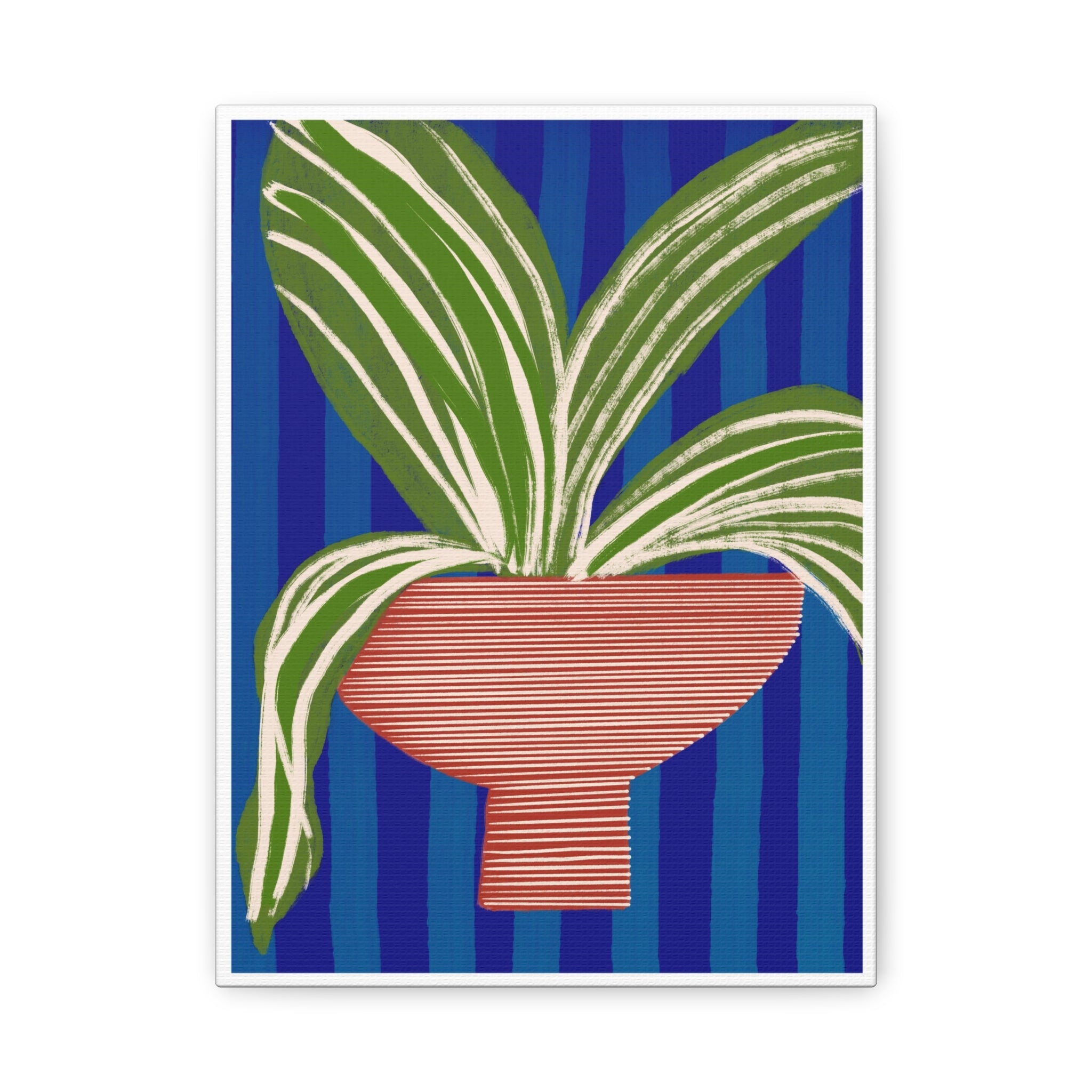Cobalt Palm Contrast - Canvas