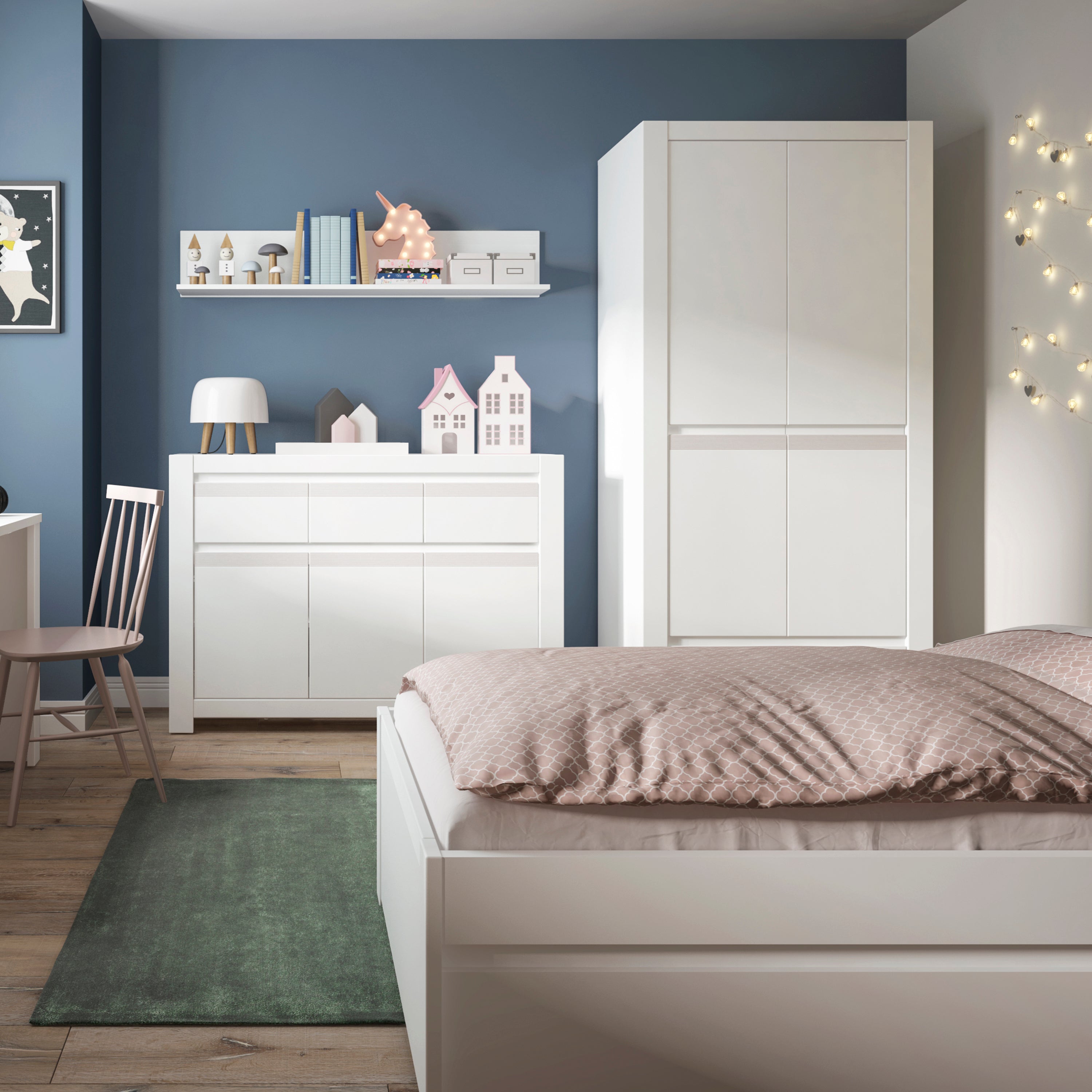 Novi 2 Door Wardrobe in Alpine White