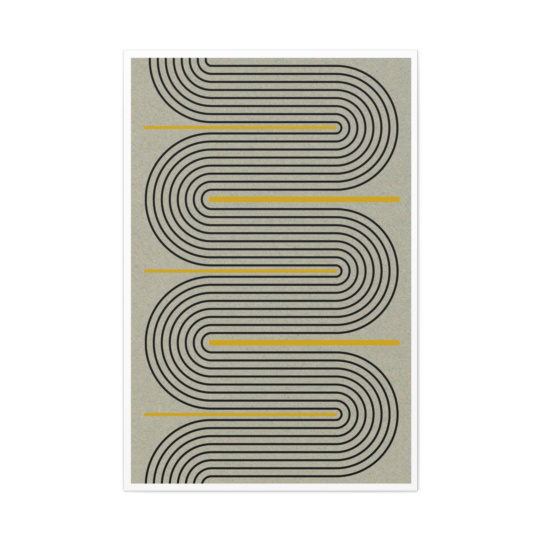 Golden Current Geometry - Canvas