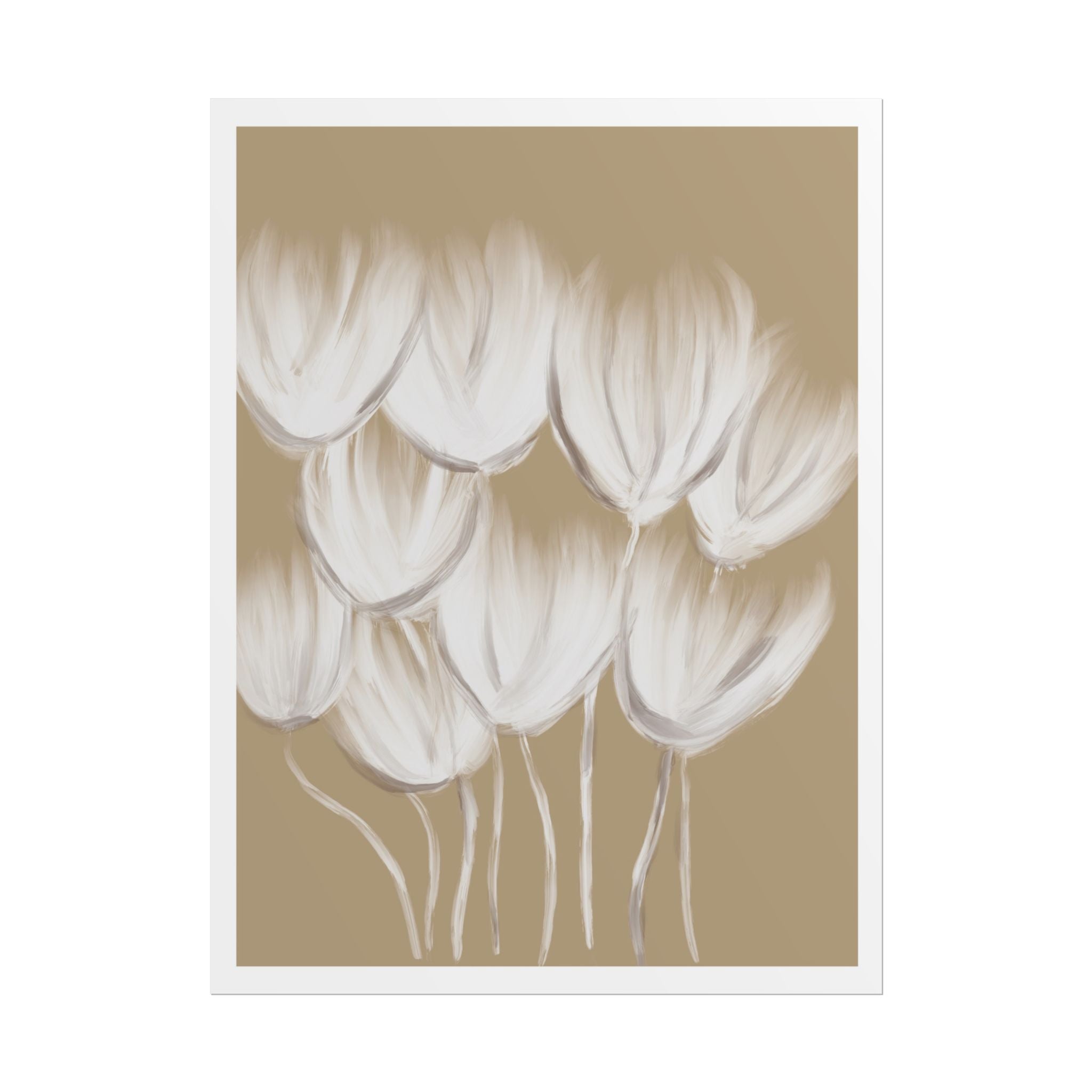 Ivory Petal Stillness - Poster