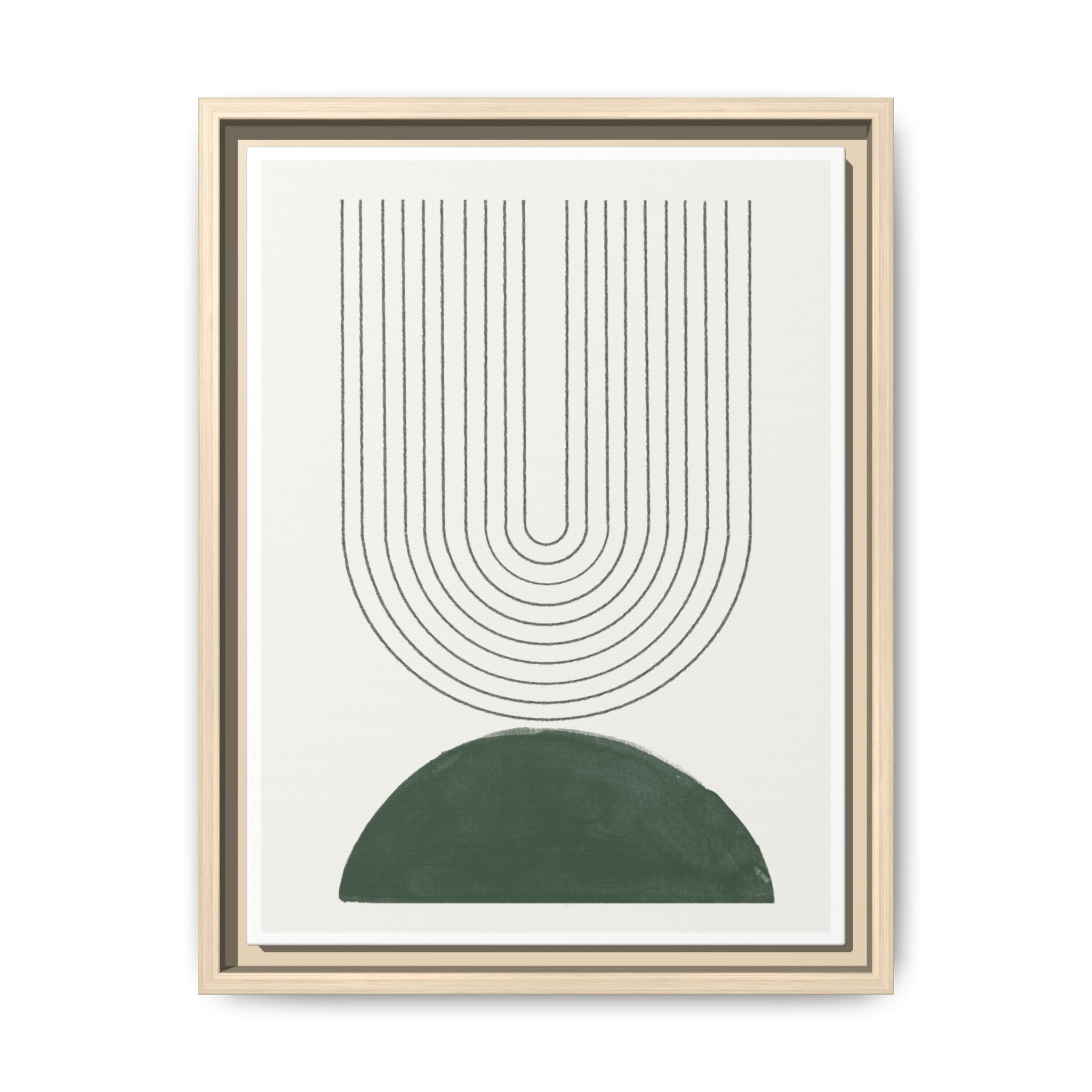 Emerald Echo Pathways - Framed