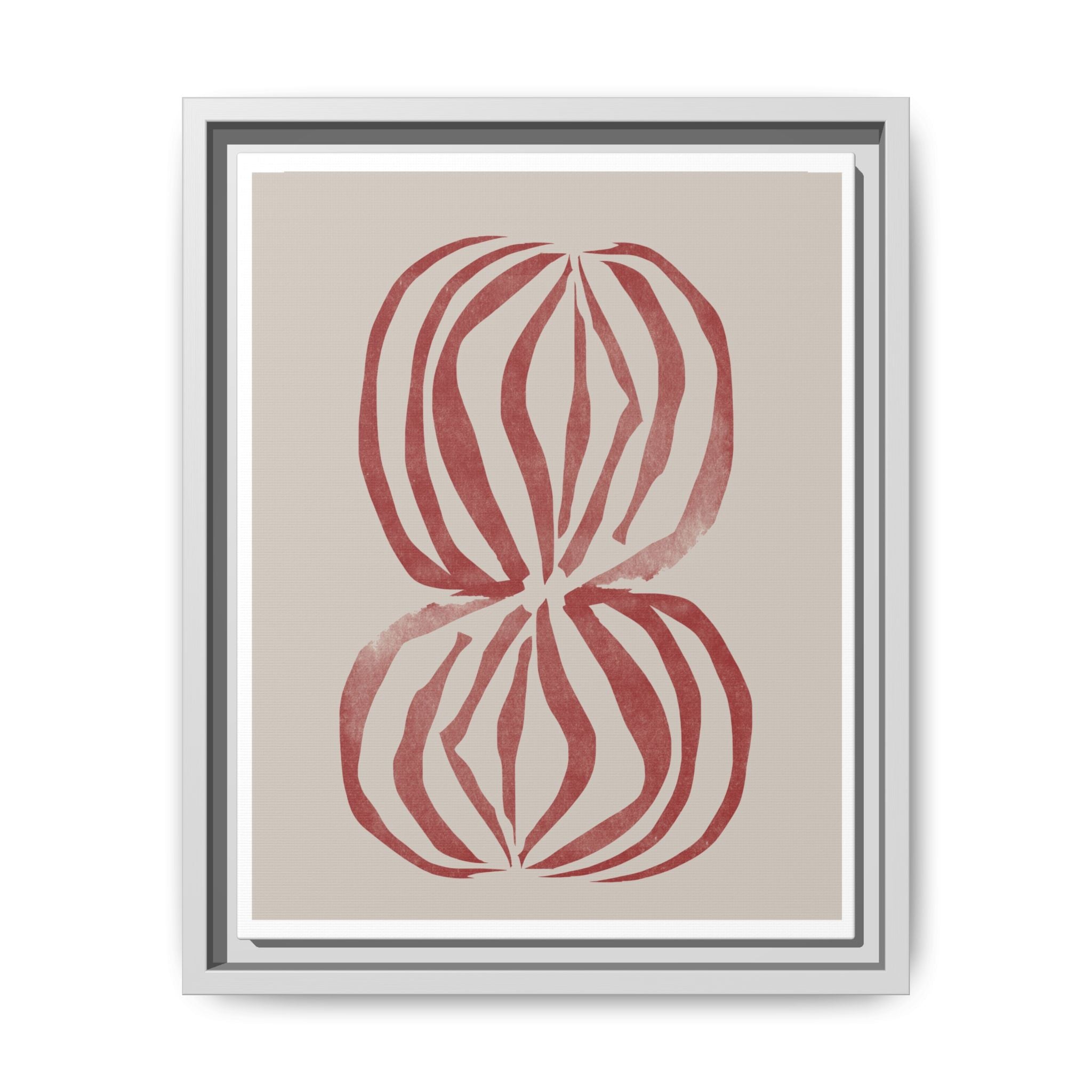 Crimson Petal Echoes - Framed