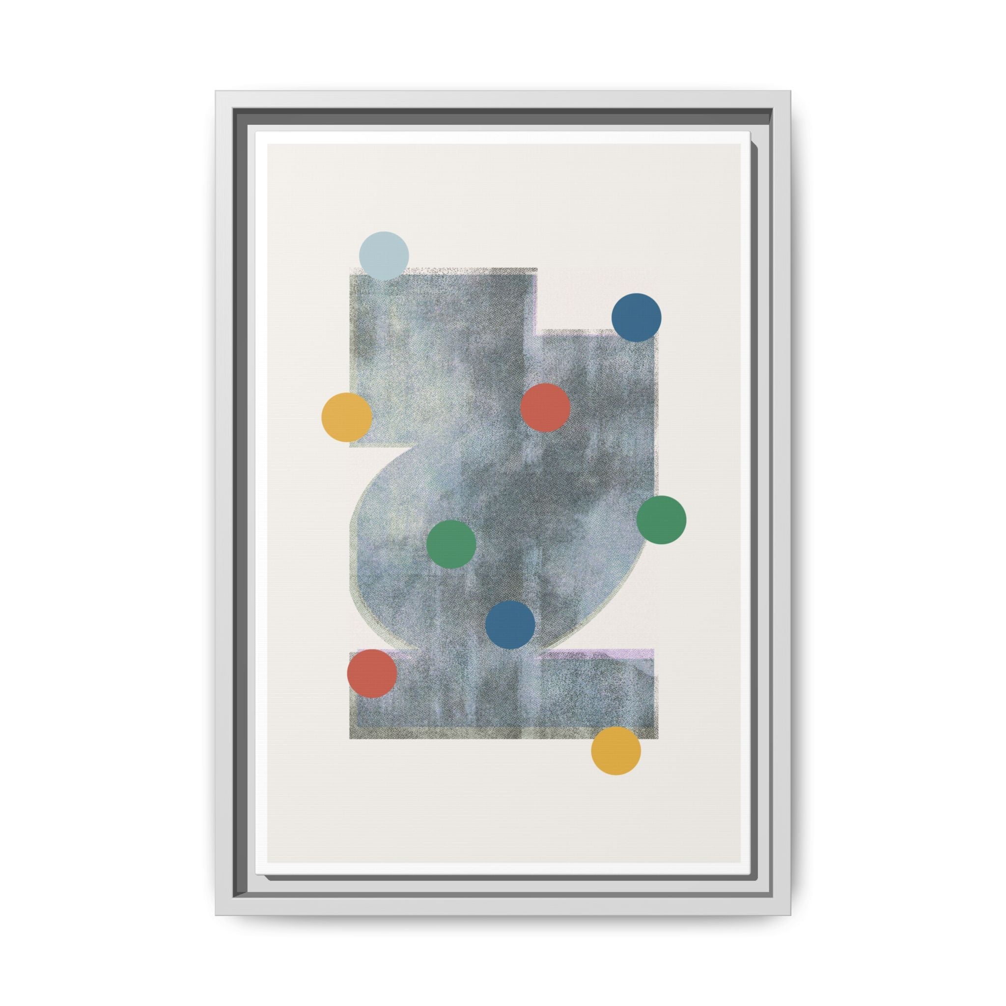 Muted Geometry Reverie - Framed