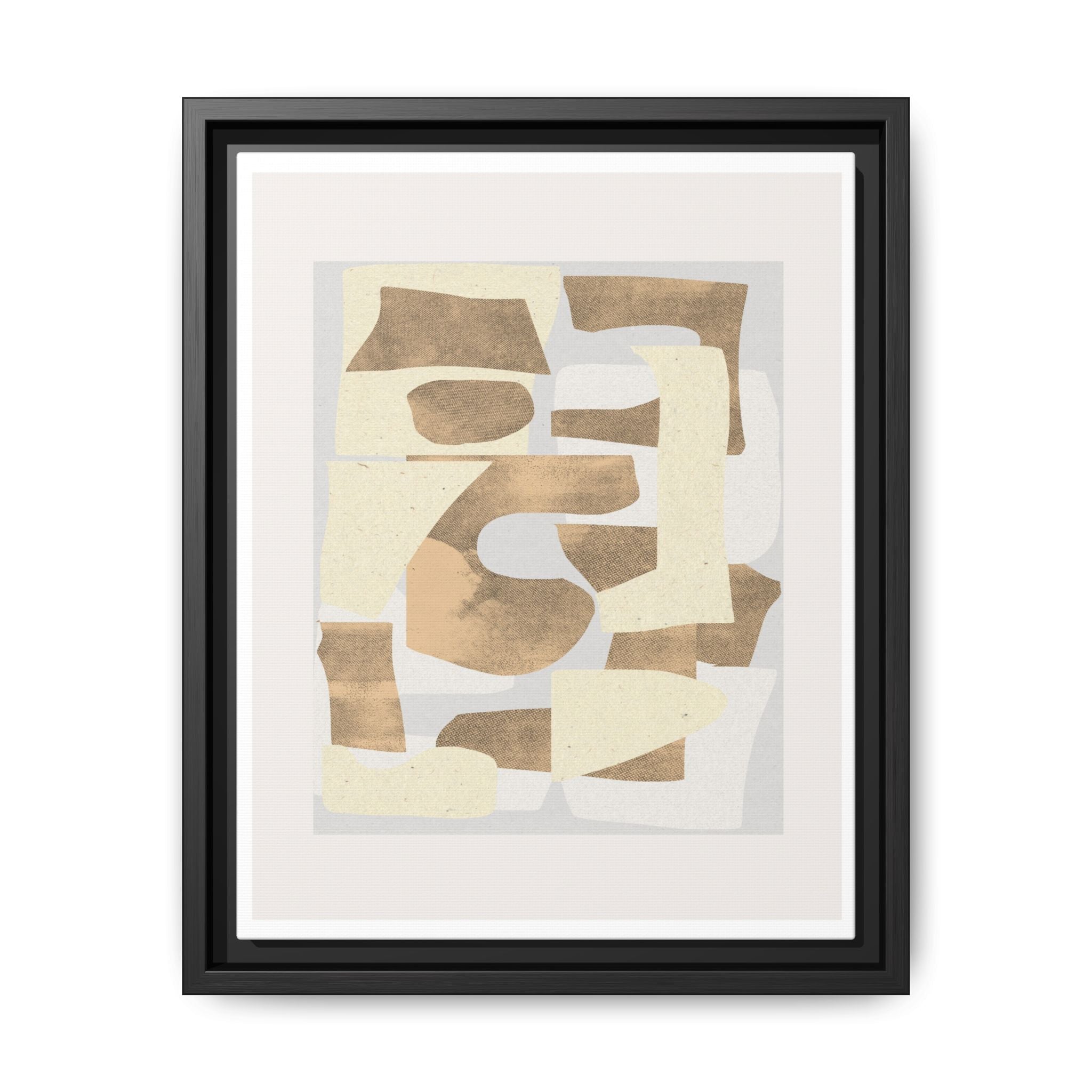 Sandstone Echo Collage Forms - Framed