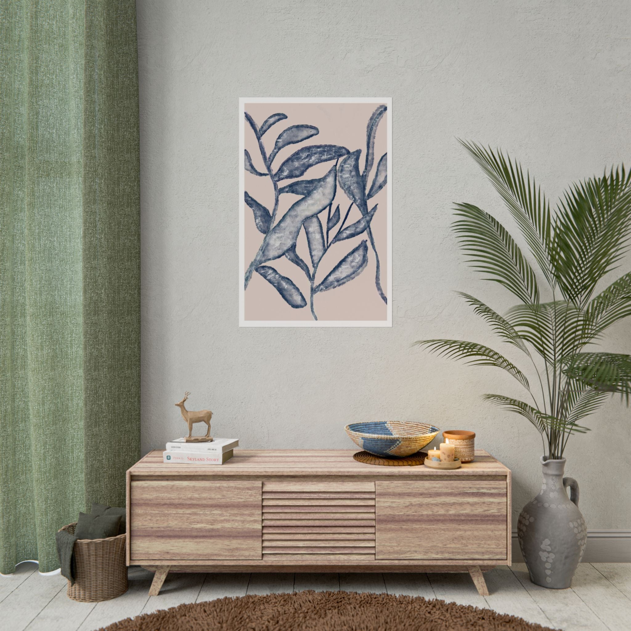 Moonlit Botanical Veil - Poster