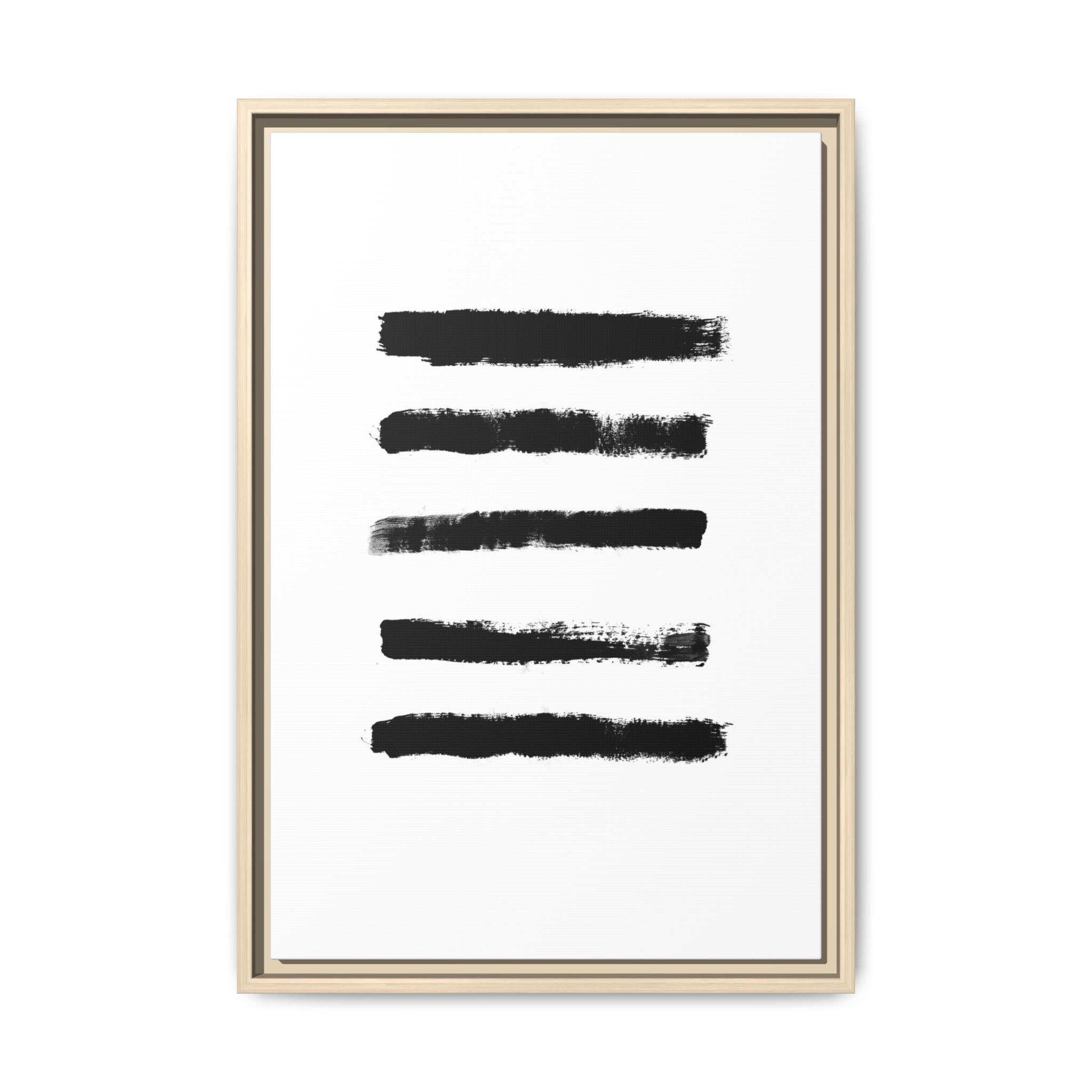 Obsidian Silence Strokes - Framed