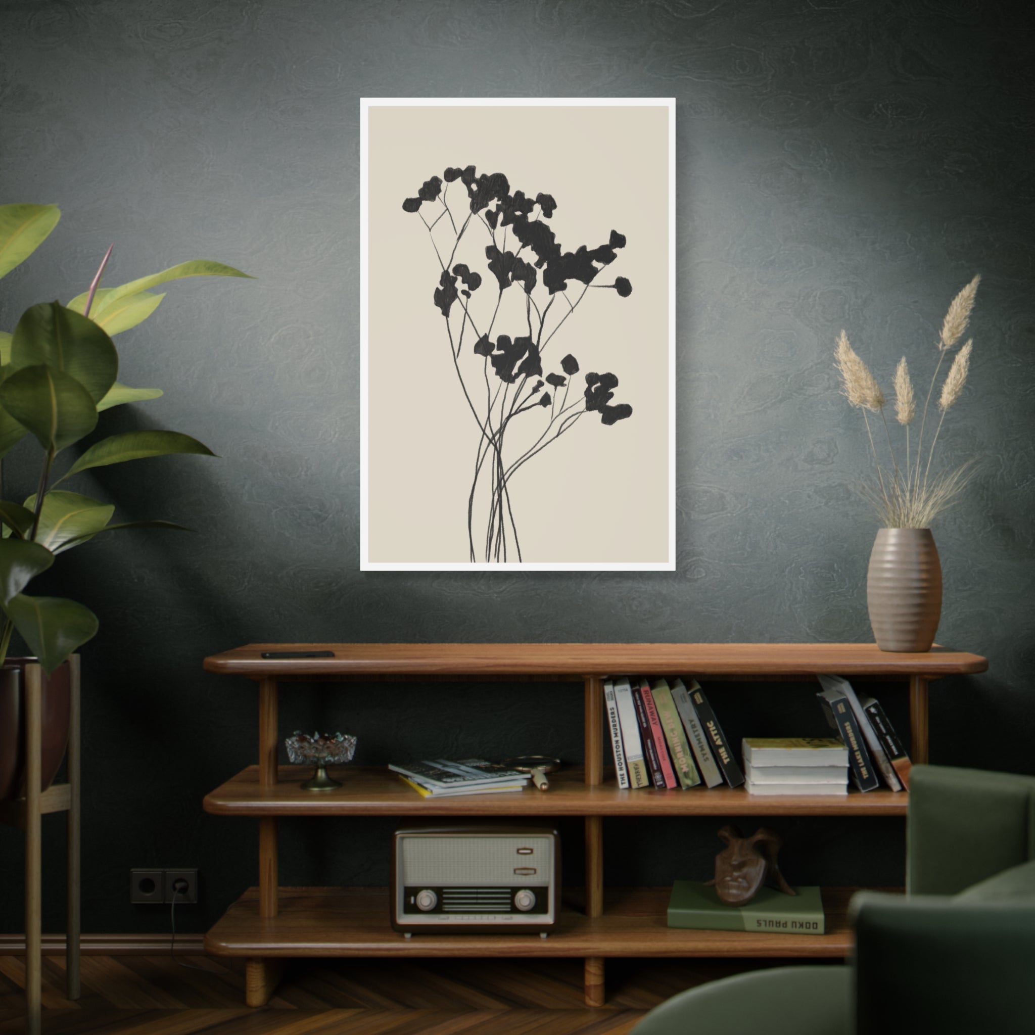 Velvet Bloom Silhouettes - Canvas