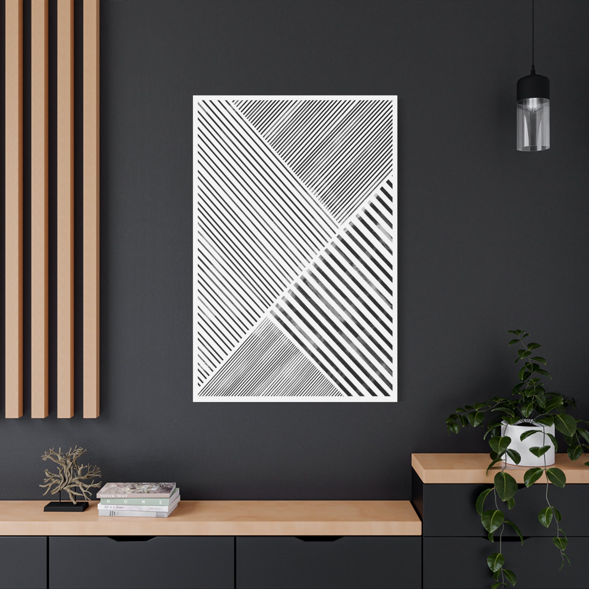 Monochrome Motion Angles - Canvas