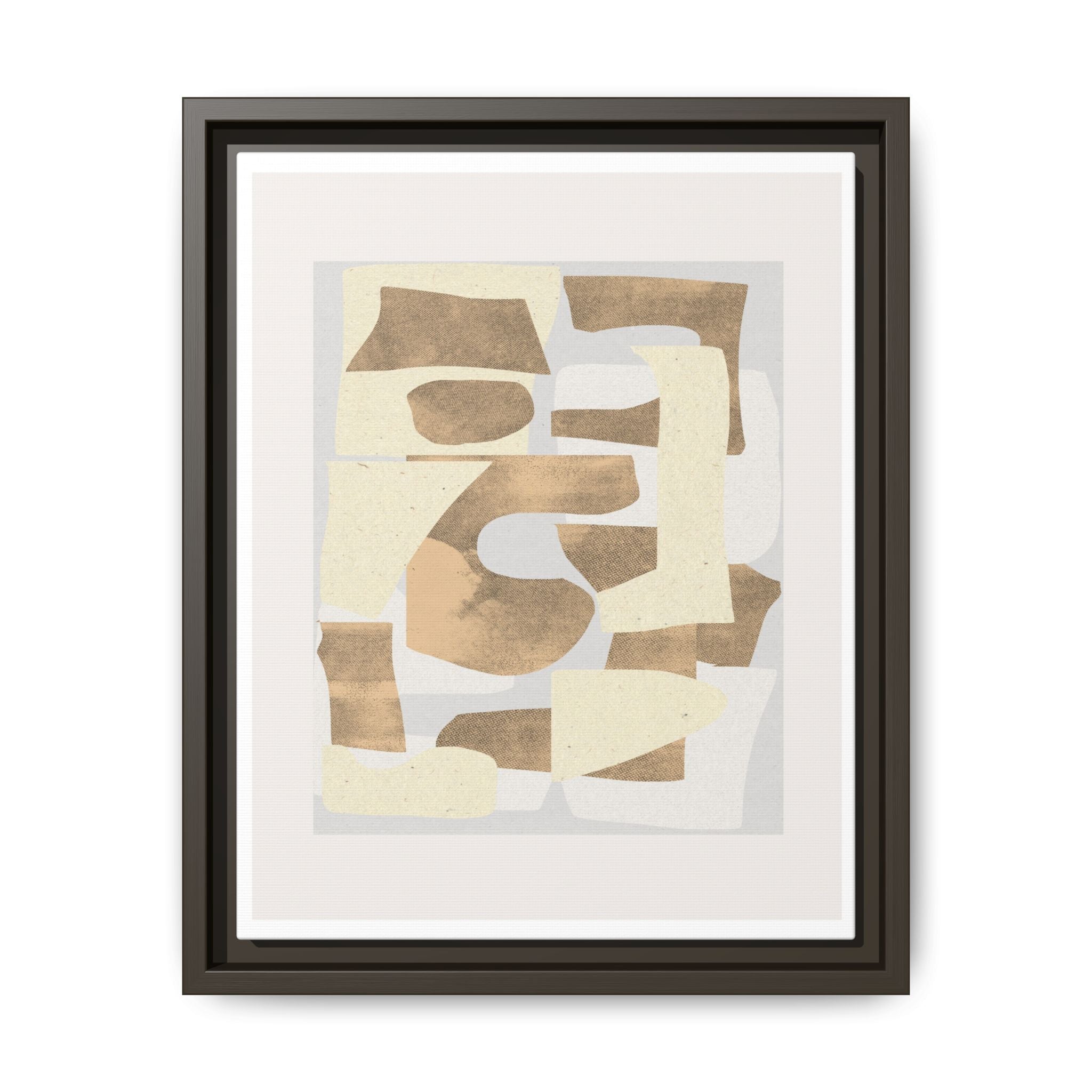 Sandstone Echo Collage Forms - Framed