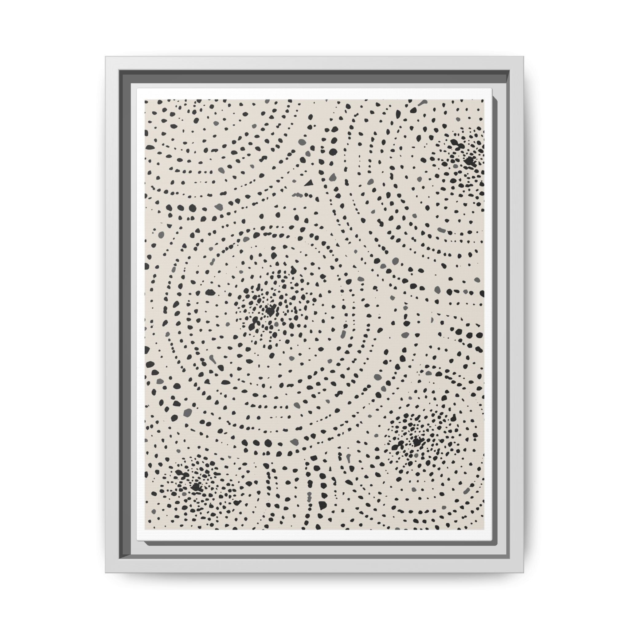 Celestial Pebble Drift Patterns - Framed