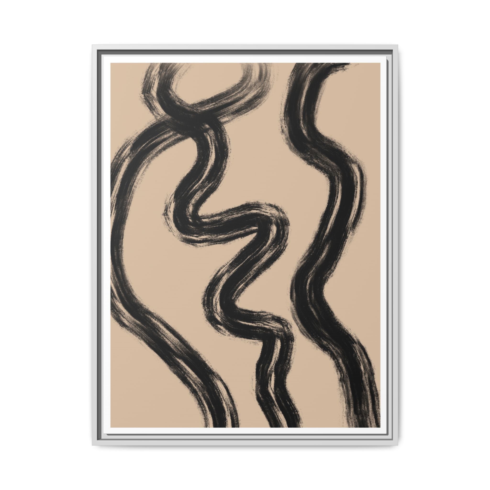 Midnight Current Lines - Framed