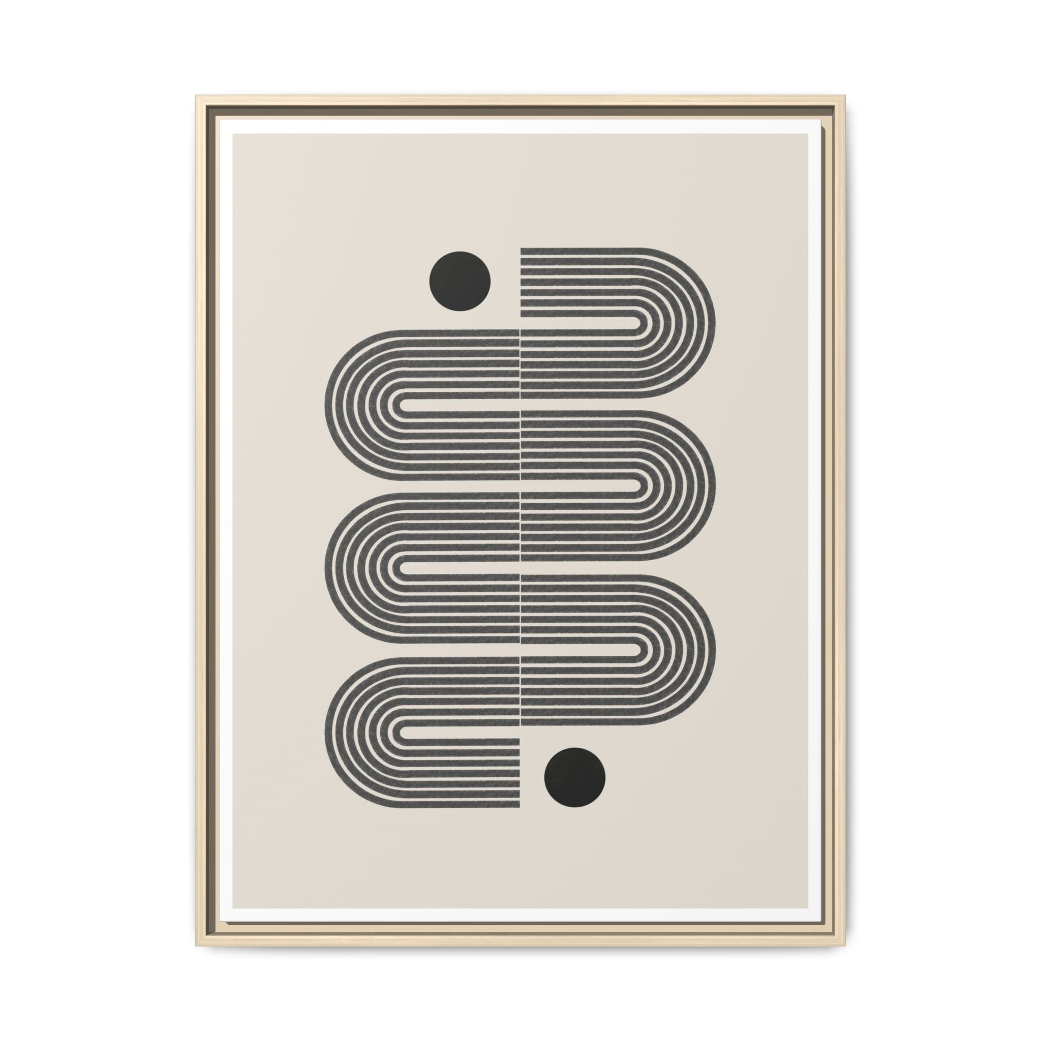 Midnight Circuit Flow - Framed