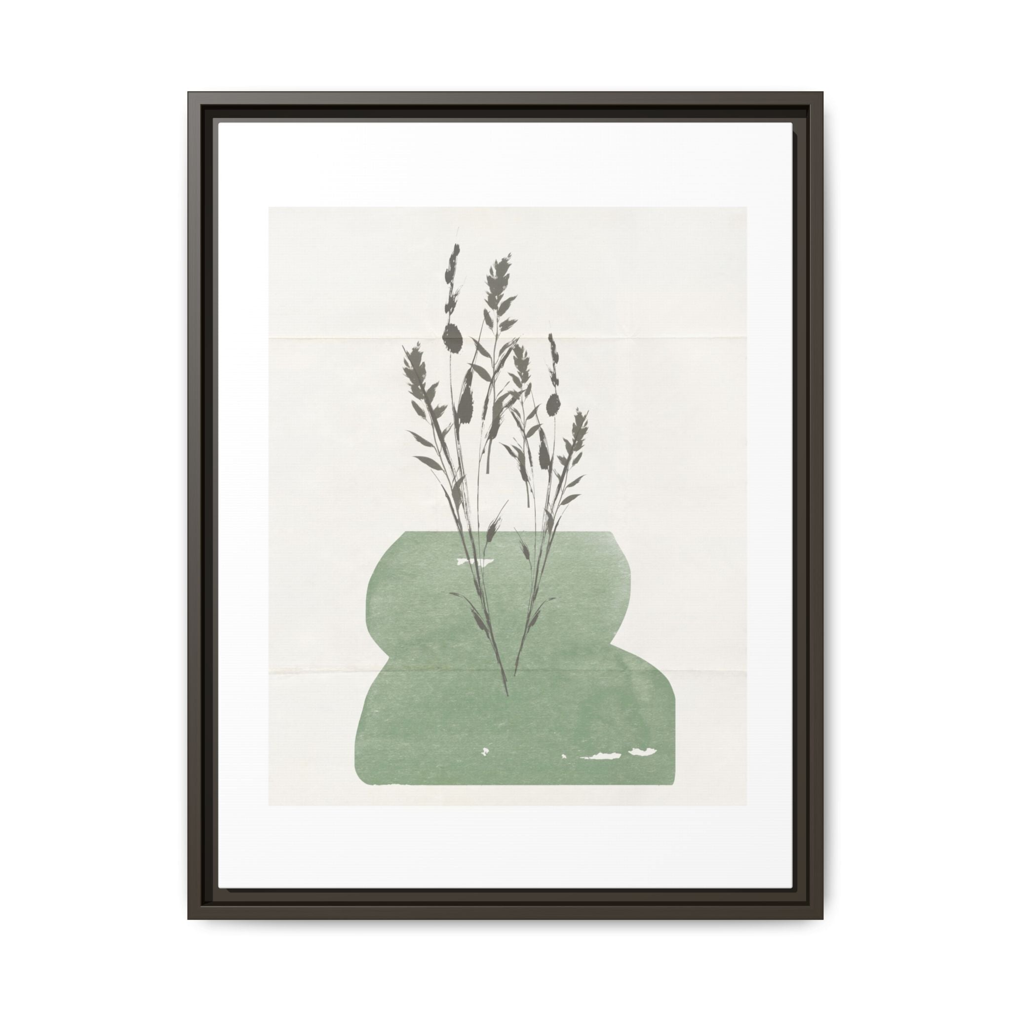 Sage Meadow Silhouette - Framed