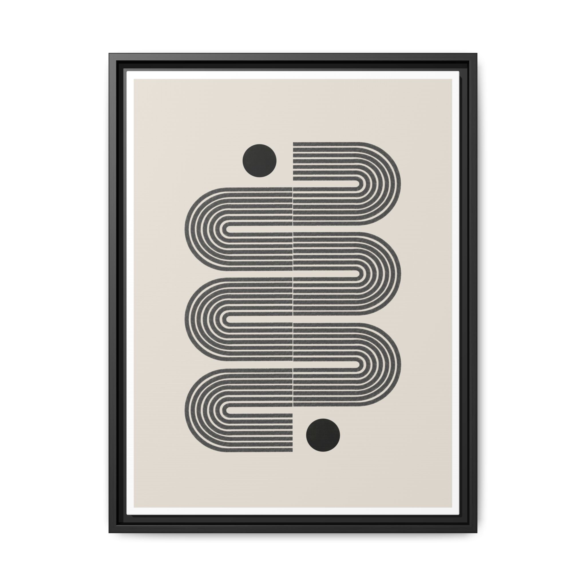 Midnight Circuit Flow - Framed