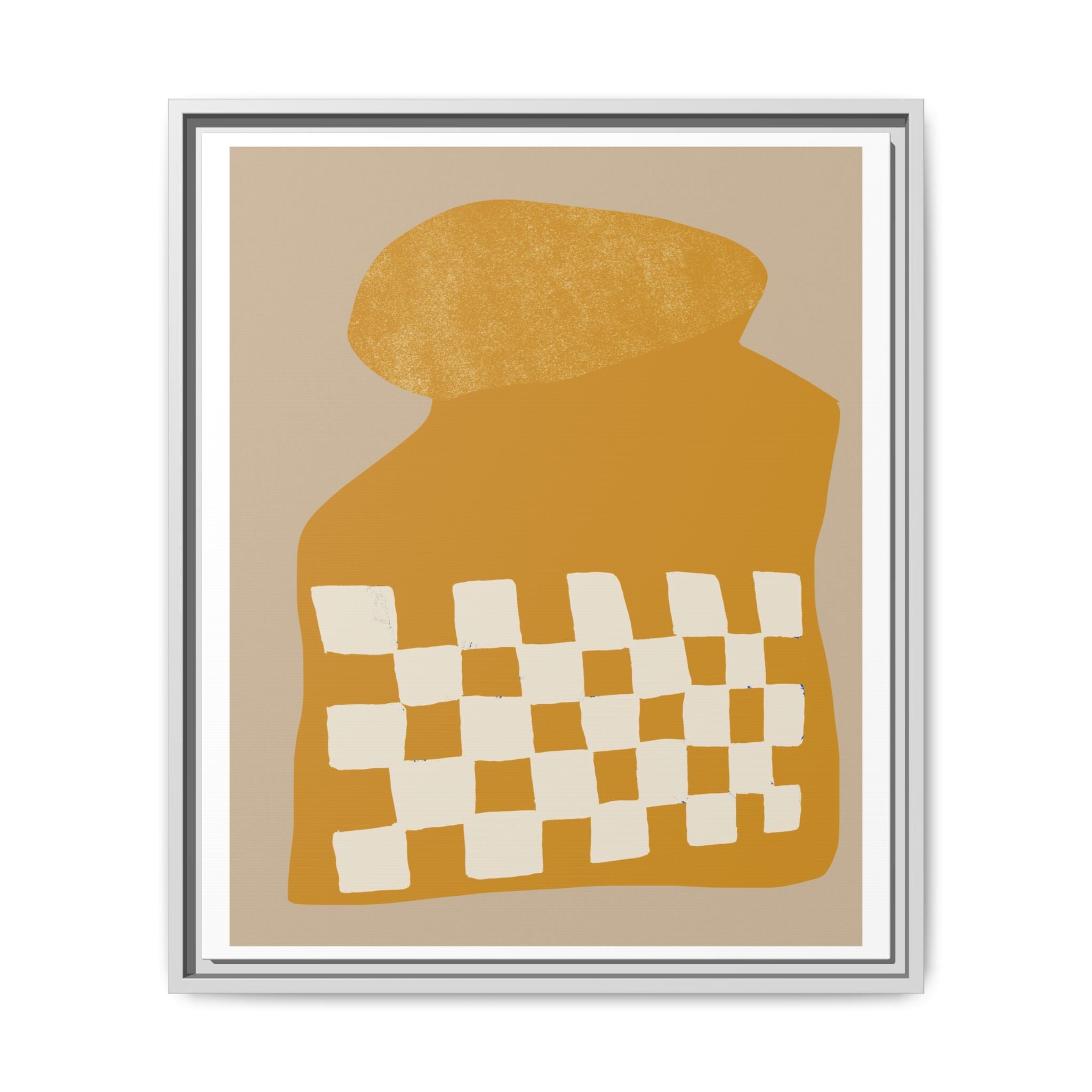 Golden Mosaic Bloom - Framed