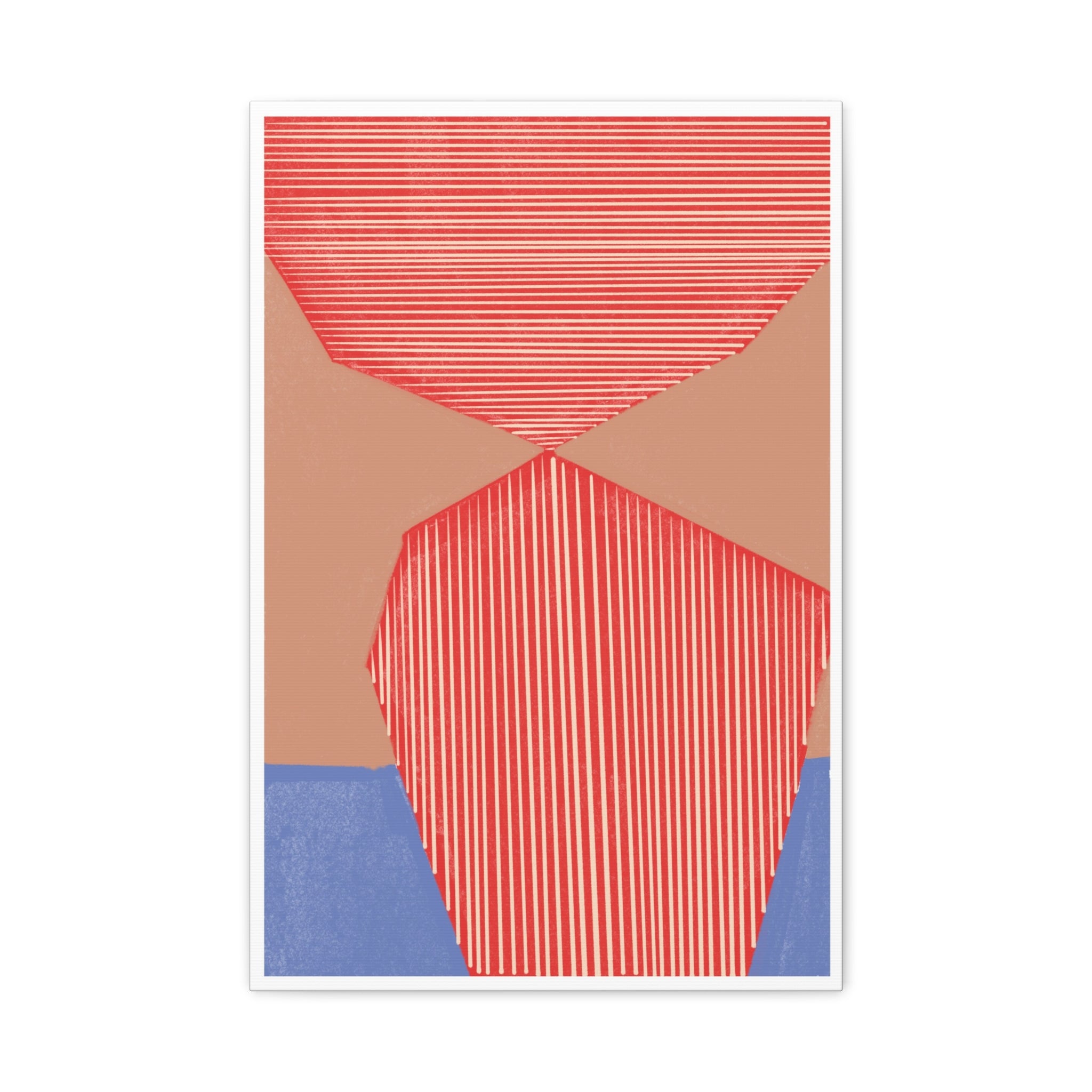 Crimson Axis Drift - Canvas