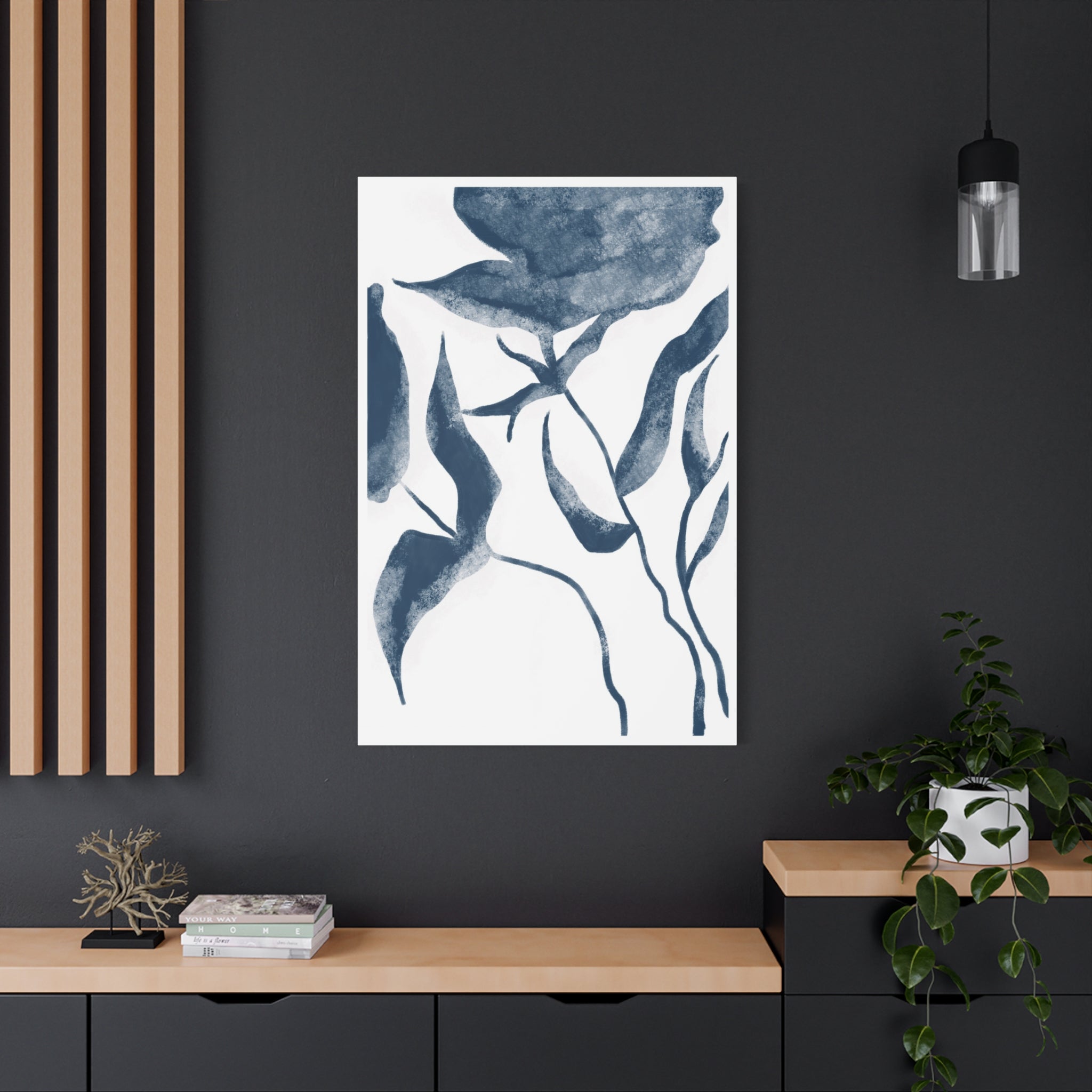 Indigo Bloom Reverie - Canvas