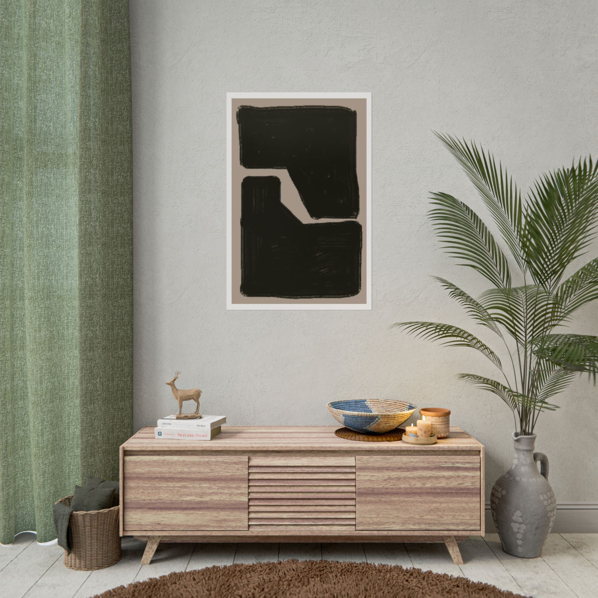 Midnight Geometry Passage - Poster
