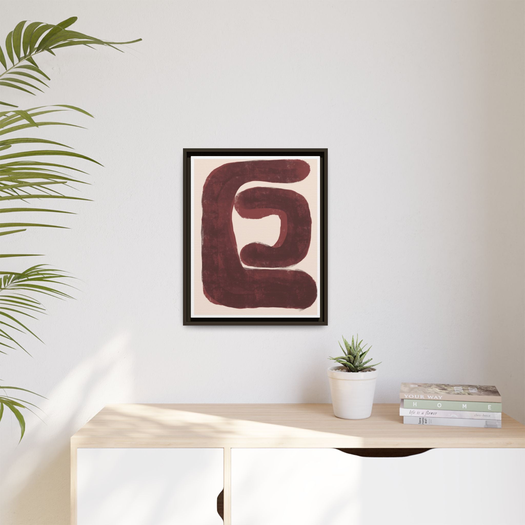 Burgundy Echo Form - Framed