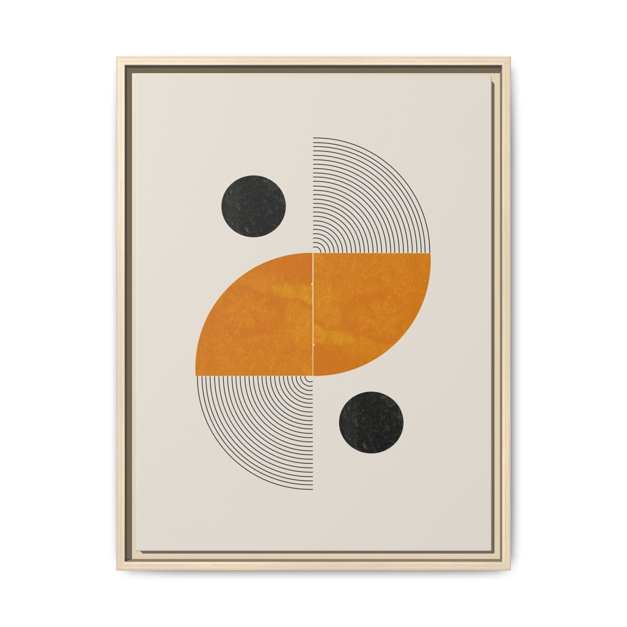 Amber Orbit Balance - Framed