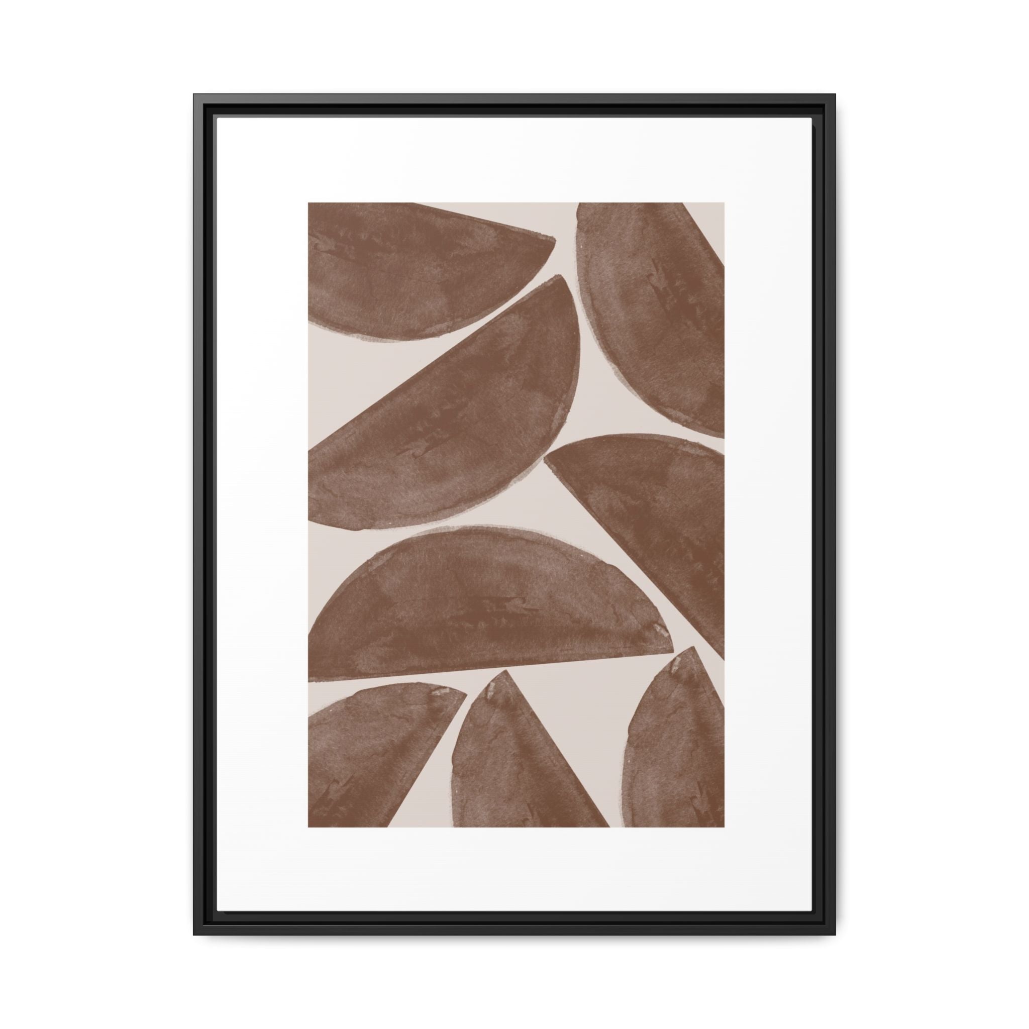 Terracotta Crescent Rhythm - Framed