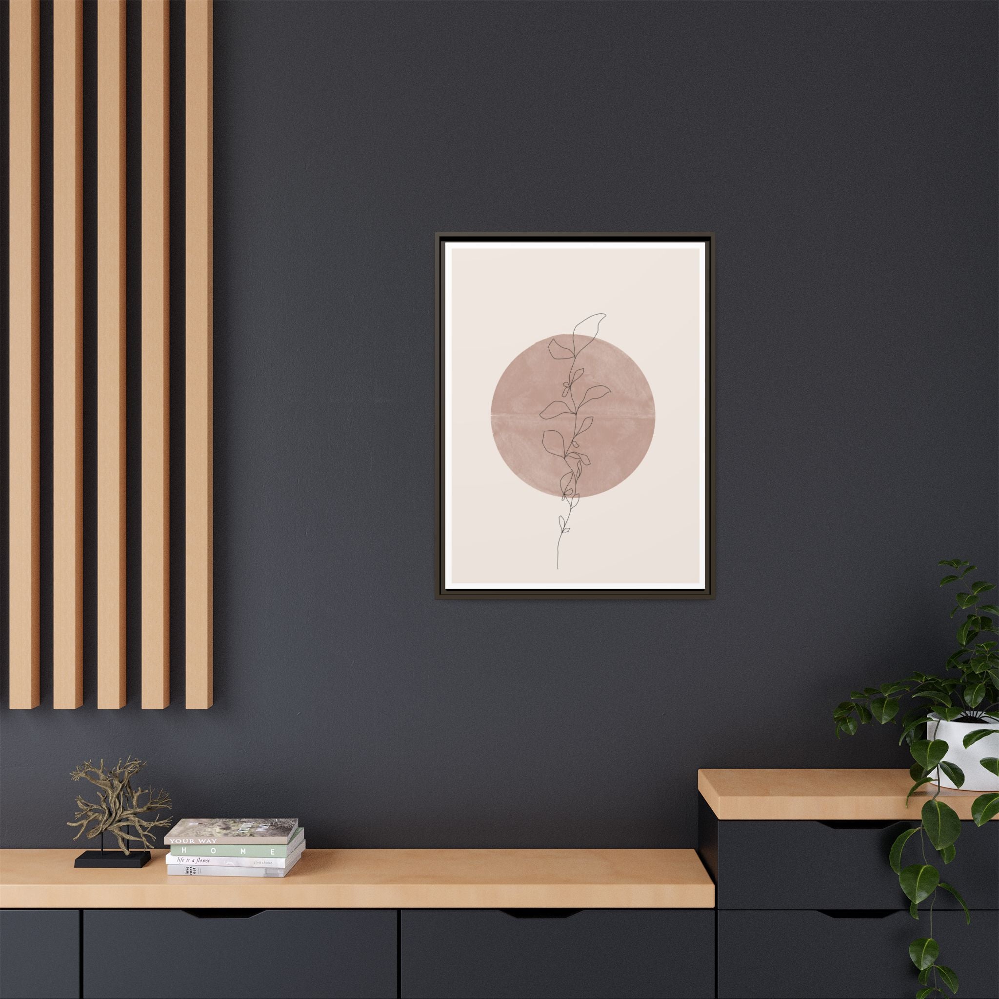 Blush Moonvine Quietude - Framed