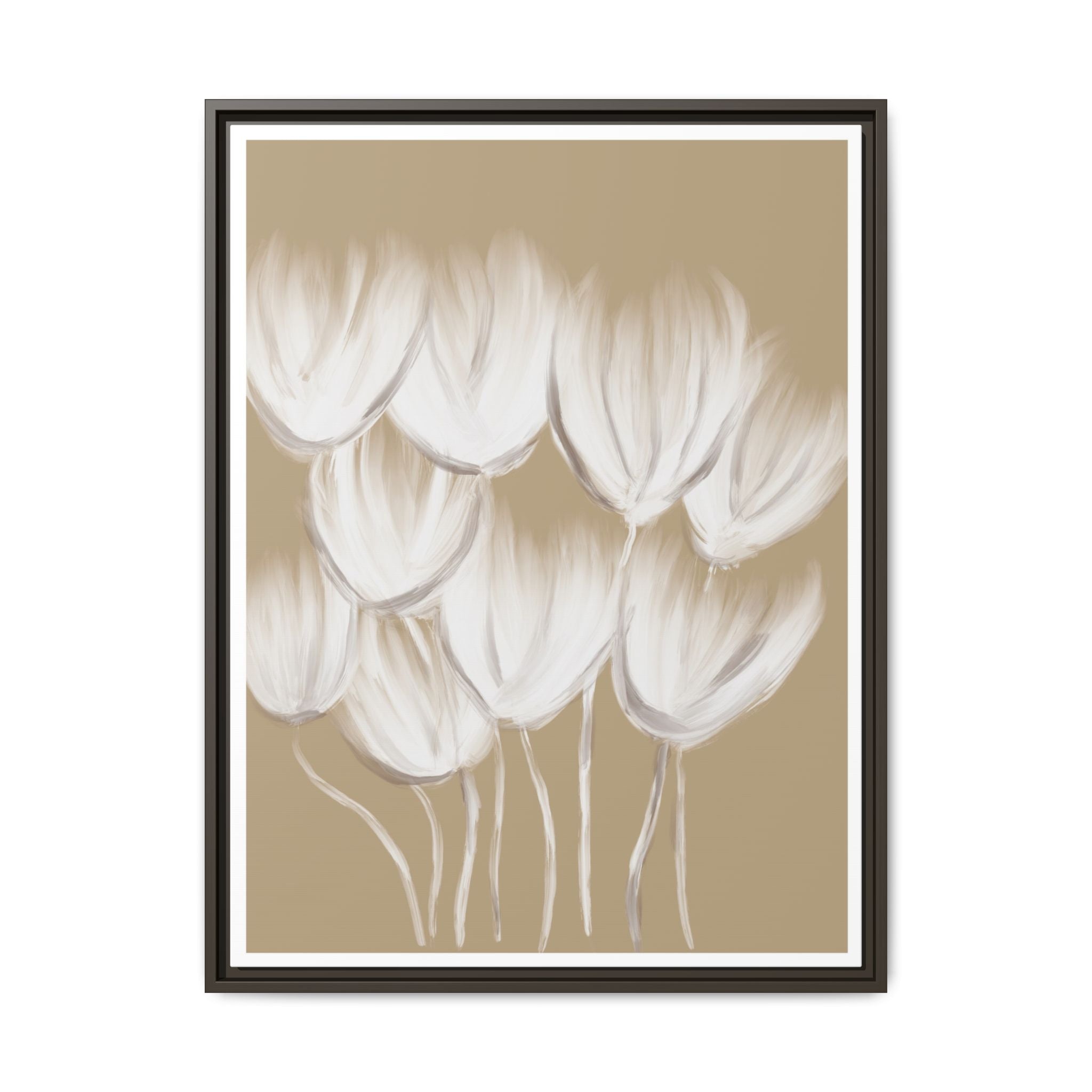 Ivory Petal Stillness - Framed