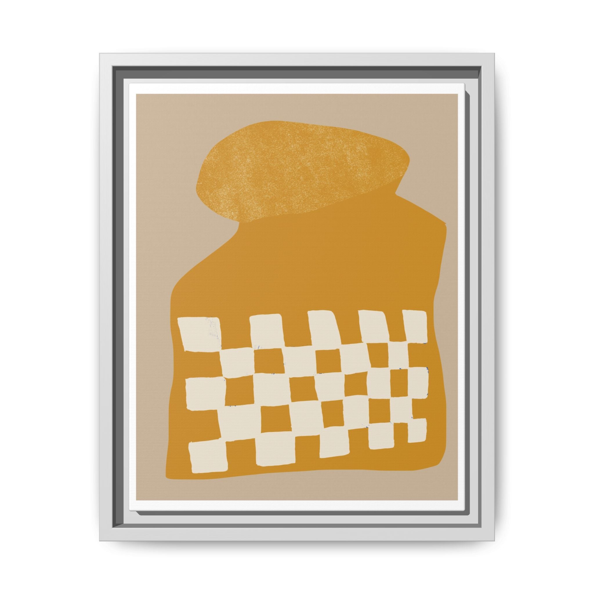 Golden Mosaic Bloom - Framed