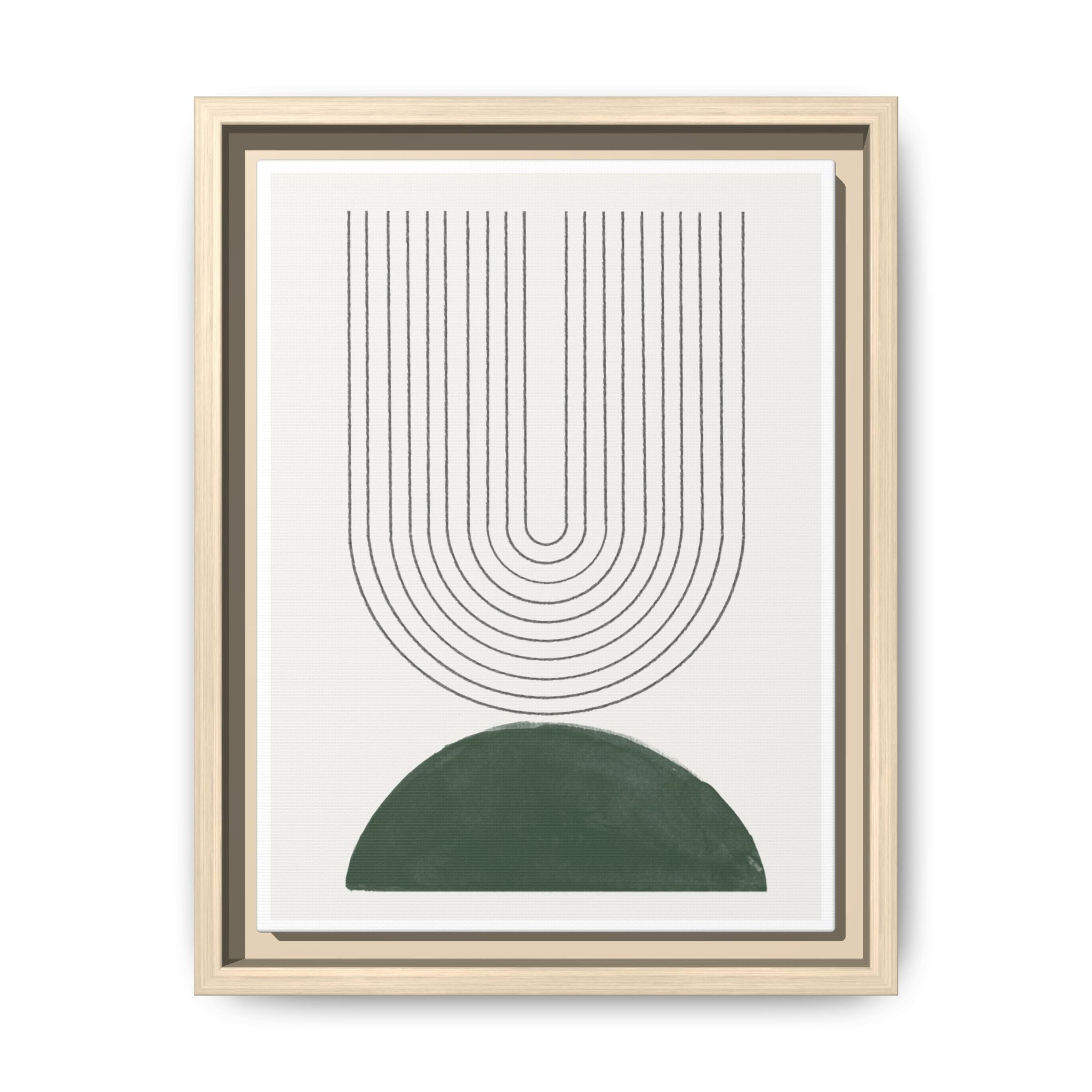 Emerald Echo Pathways - Framed
