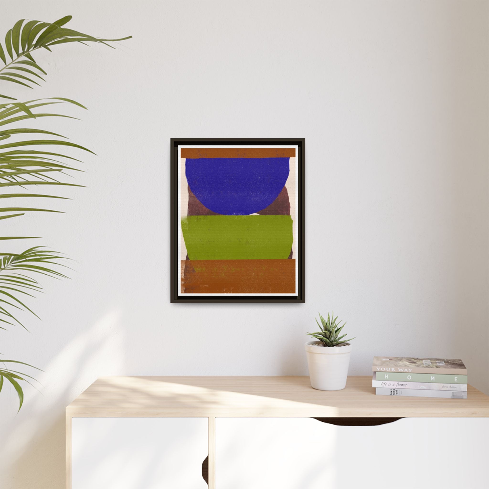 Cobalt Meadow Horizon - Framed