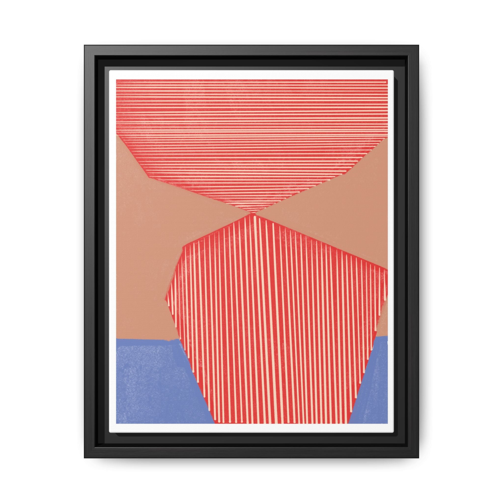 Crimson Axis Drift - Framed