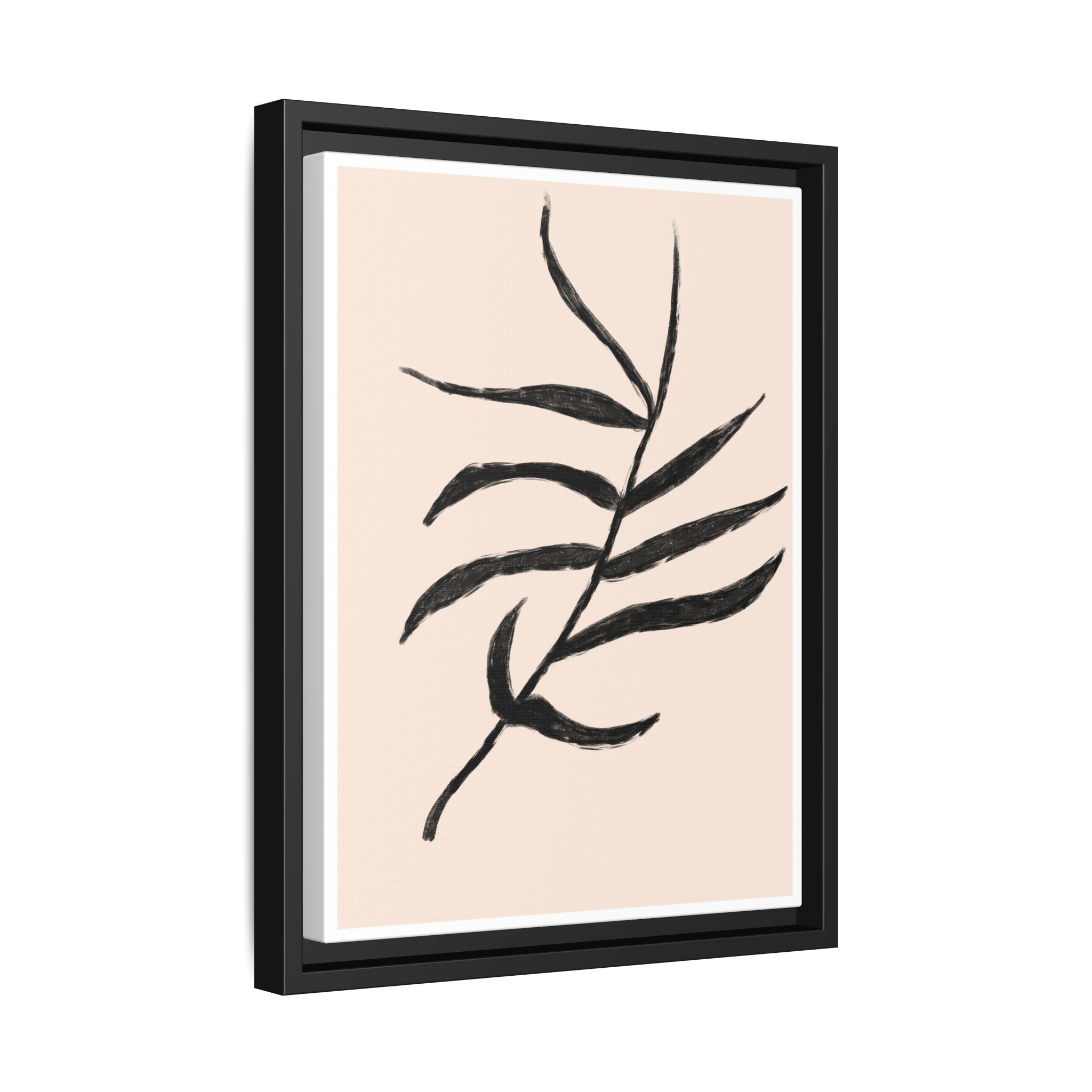 Ebony Frond Drift - Framed